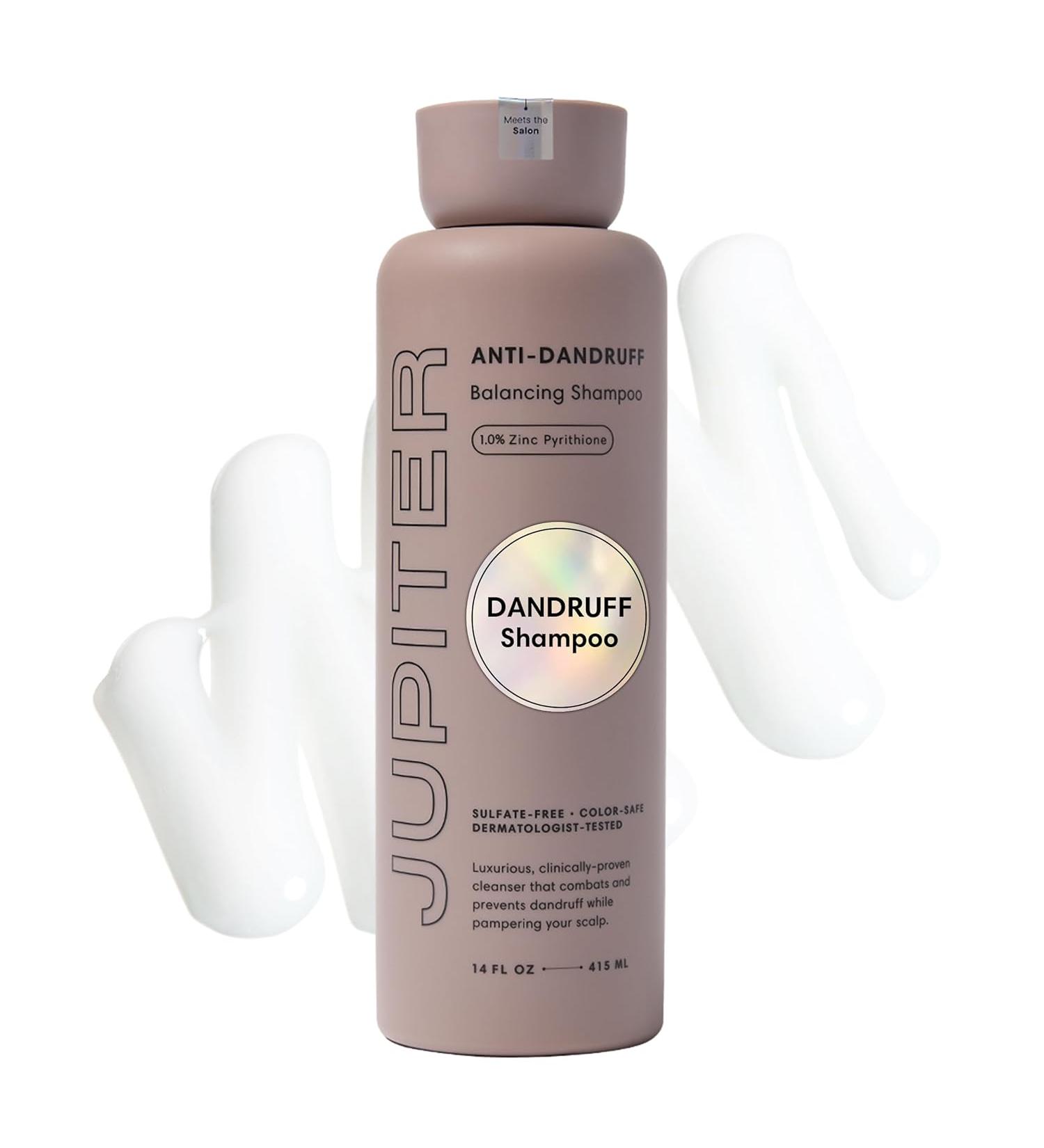 Jupiter Color Safe Anti Dandruff Shampoo - Sulfate Free - Vegan Formula - Zinc Treatment for Dry, Itchy, Oily Scalp   - Buy Online on GoSupps.com