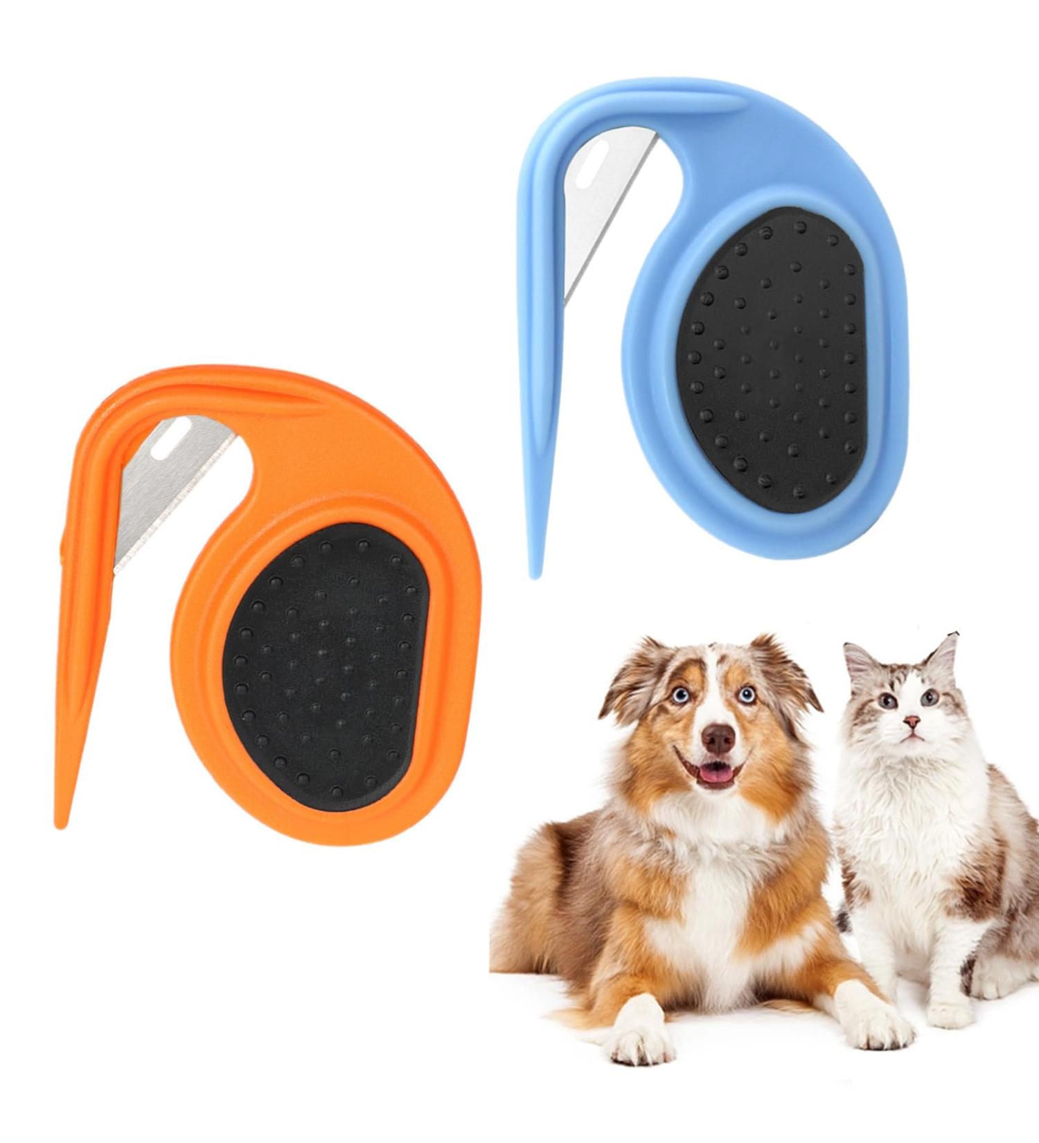 2 PCS Pet Knotting Comb for Cat Dog Pet Knotting Comb Pet Grooming Tool Pet Knotting Blade Comb Medium Long Hair Pet Knotting Hair Removal Dematting Comb (B) - Buy Online on GoSupps.com