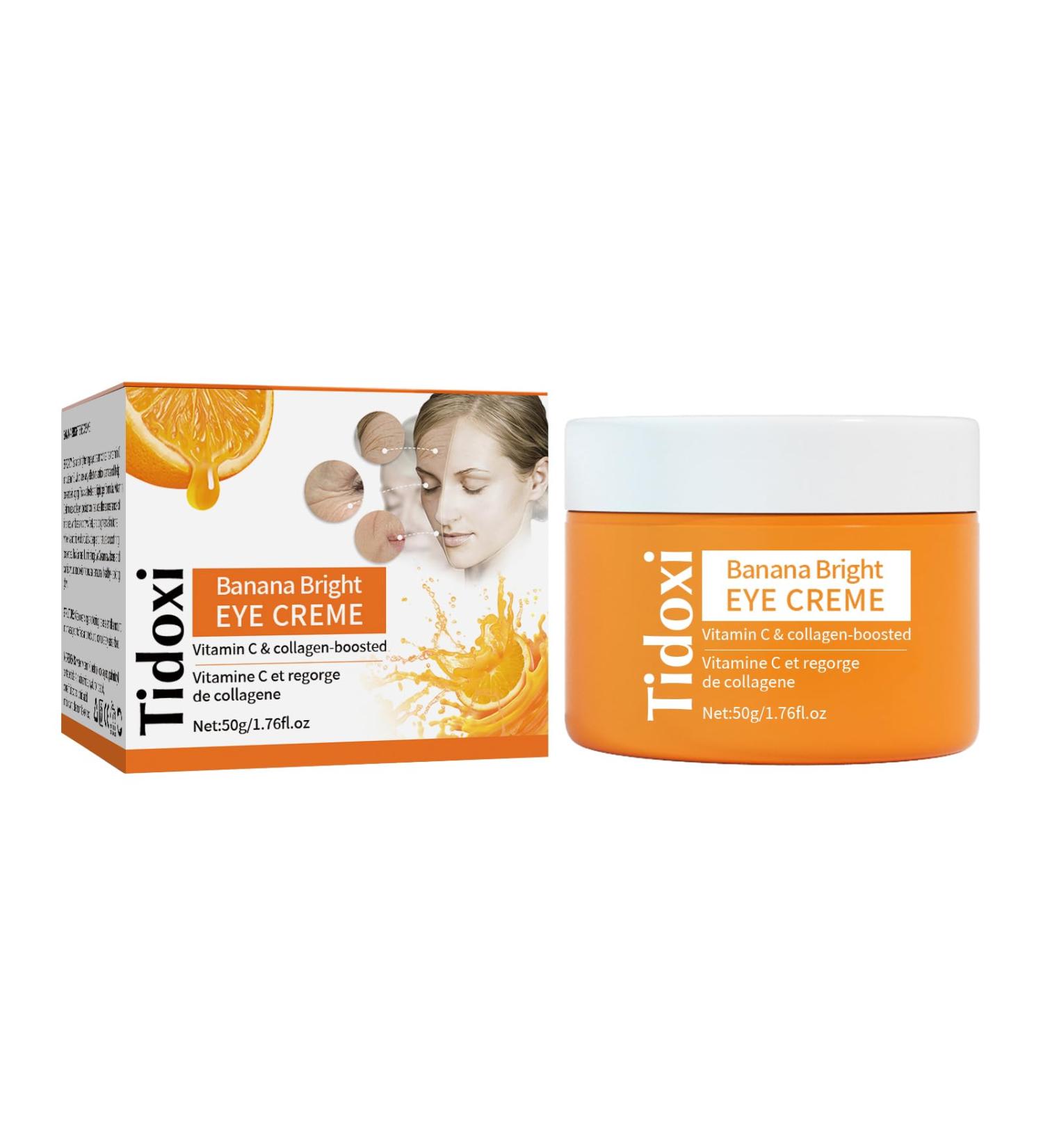 Banana Bright Eye Cream | Retinol Anti-Aging Eye Cream for Dark Circles & Puffiness | Hydrating Under Eye Cream with Vitamin C Hyaluronic Acid & Collagen - Buy Online on GoSupps.com
