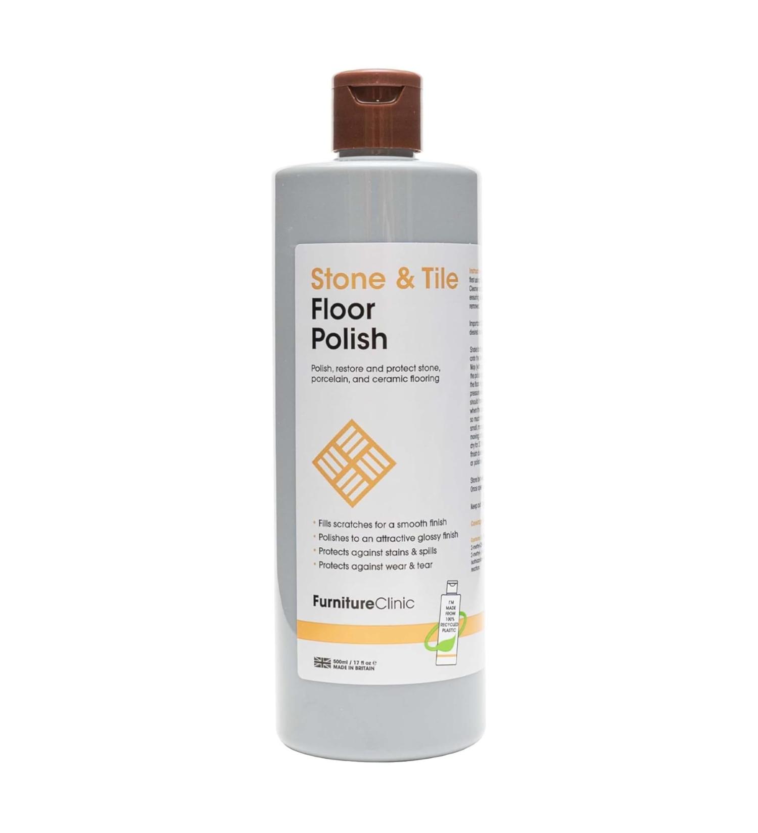 Furniture Clinic Stone & Tile Floor Polish | Quick-Drying Shine for Porcelain & Ceramic | 17oz - Revitalize & Protect Your Floors - Buy Online on GoSupps.com
