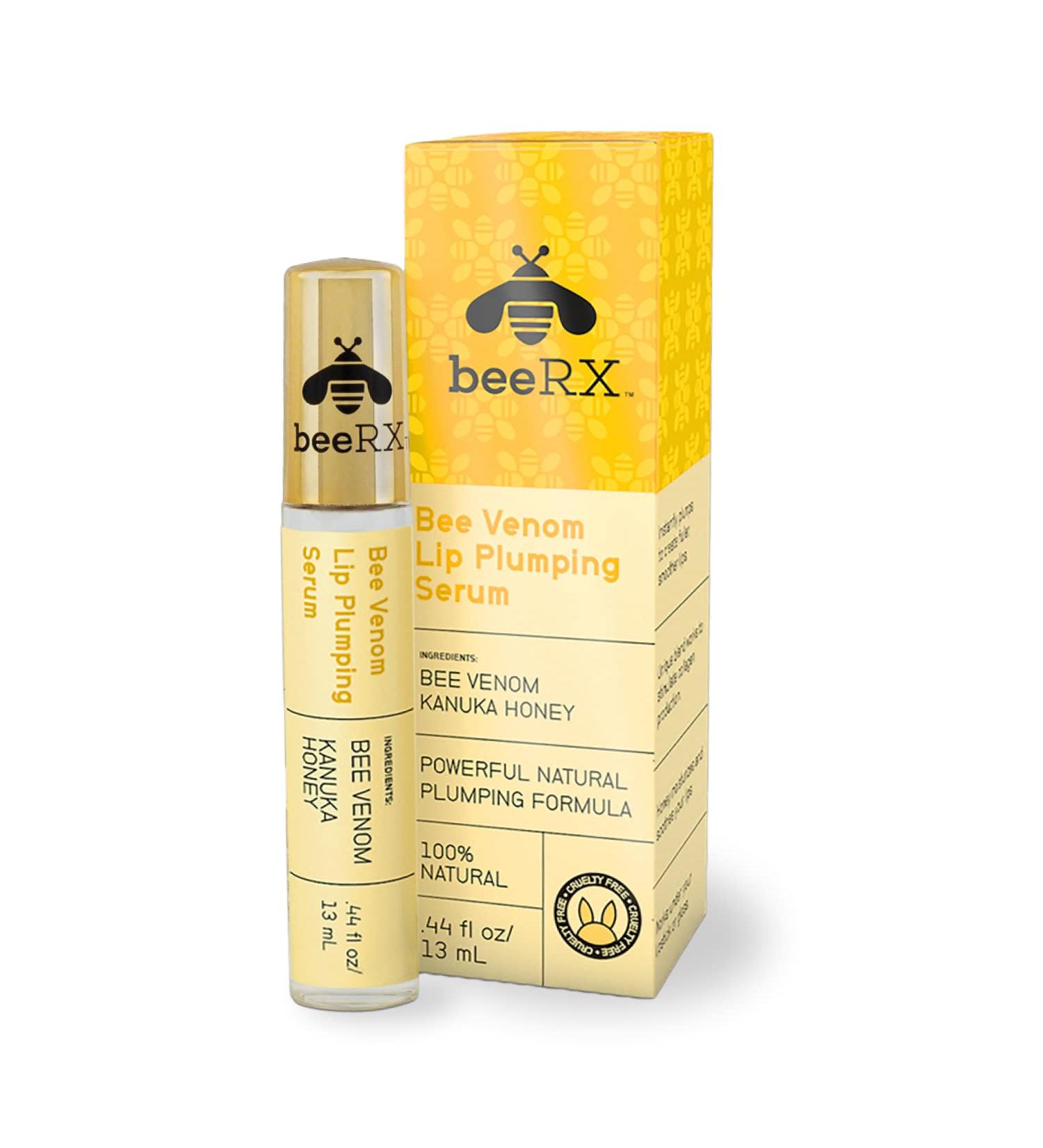 Bee Rx Lip Plumping Serum with Bee Venom & Kanuka Honey - Anti-Aging Lip Care & Moisturizer - Buy Online on GoSupps.com