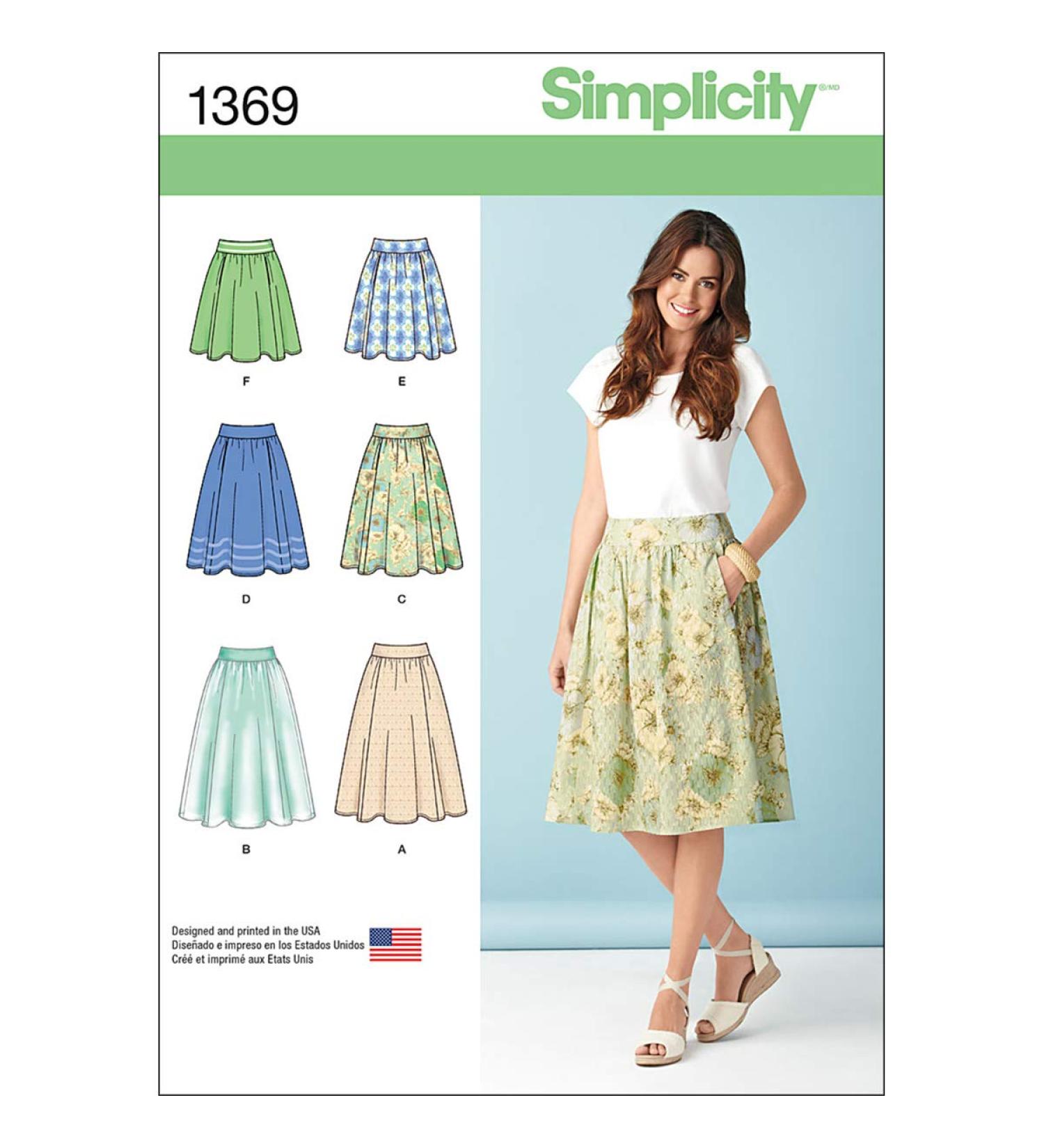 Simplicity 1369 Women's Skirt Sewing Pattern - Sizes 6-14 | Shop Now - Buy Online on GoSupps.com