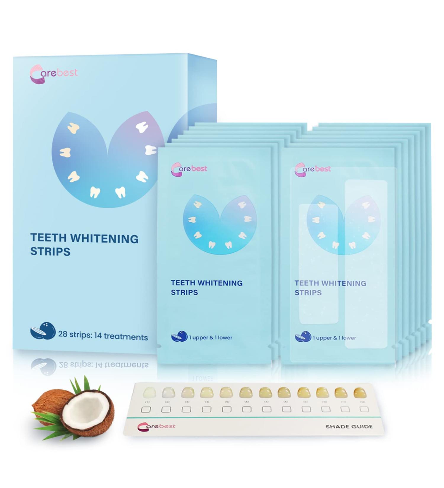 Sensitivity-Friendly Coconut Whitening Strips for Effective Teeth Stain Removal - Buy Online on GoSupps.com