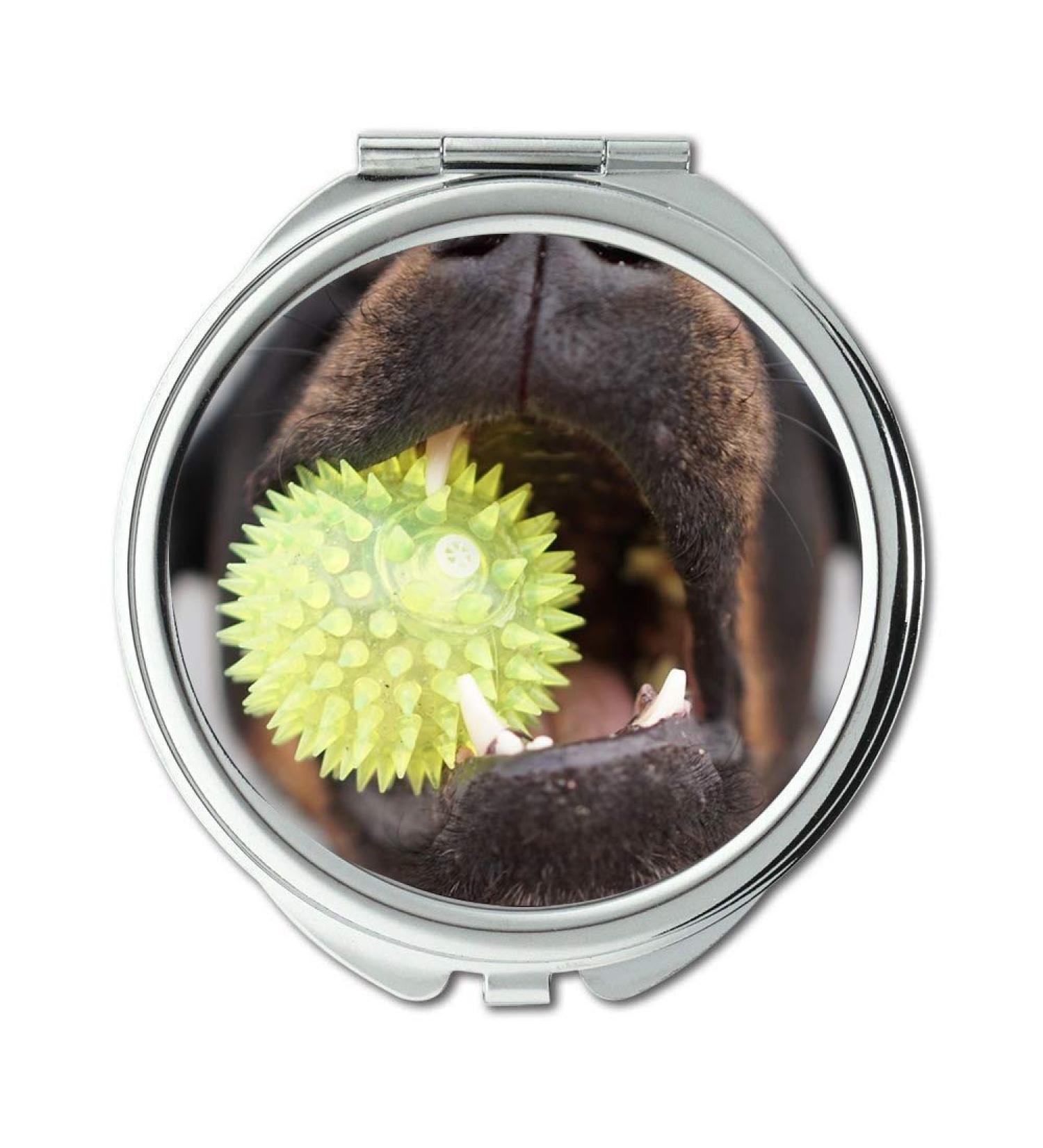 YENDOSTEEN Mirror makeup mirror Dog Rottweiler Kids Ball Closeup Teeth Toy Pocket Mirror portable mirror - Buy Online on GoSupps.com
