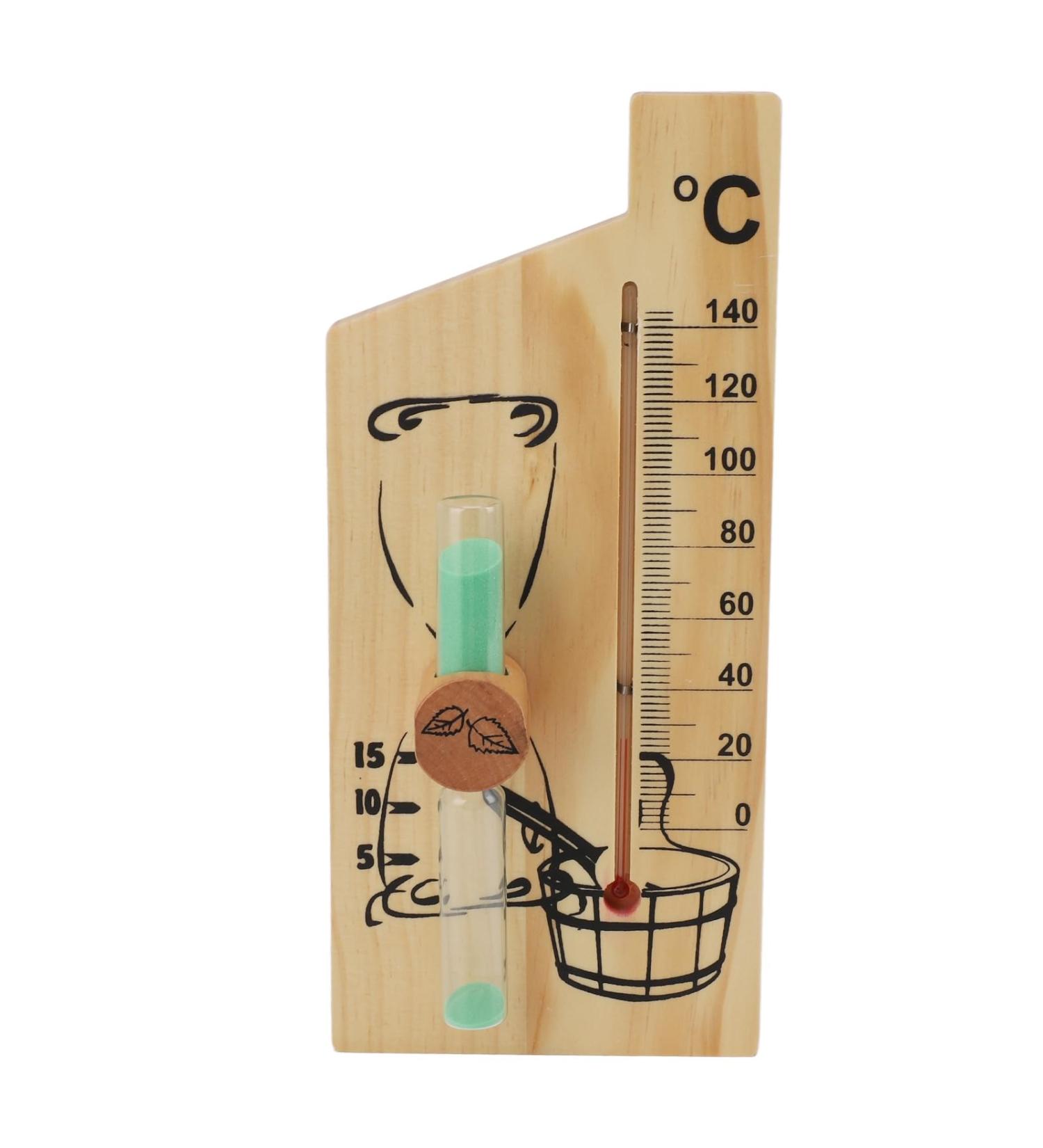 Mini Moisturizer & Thermometer - Double Display Wood Hygrometer for Home Office & Sauna - Buy Online on GoSupps.com