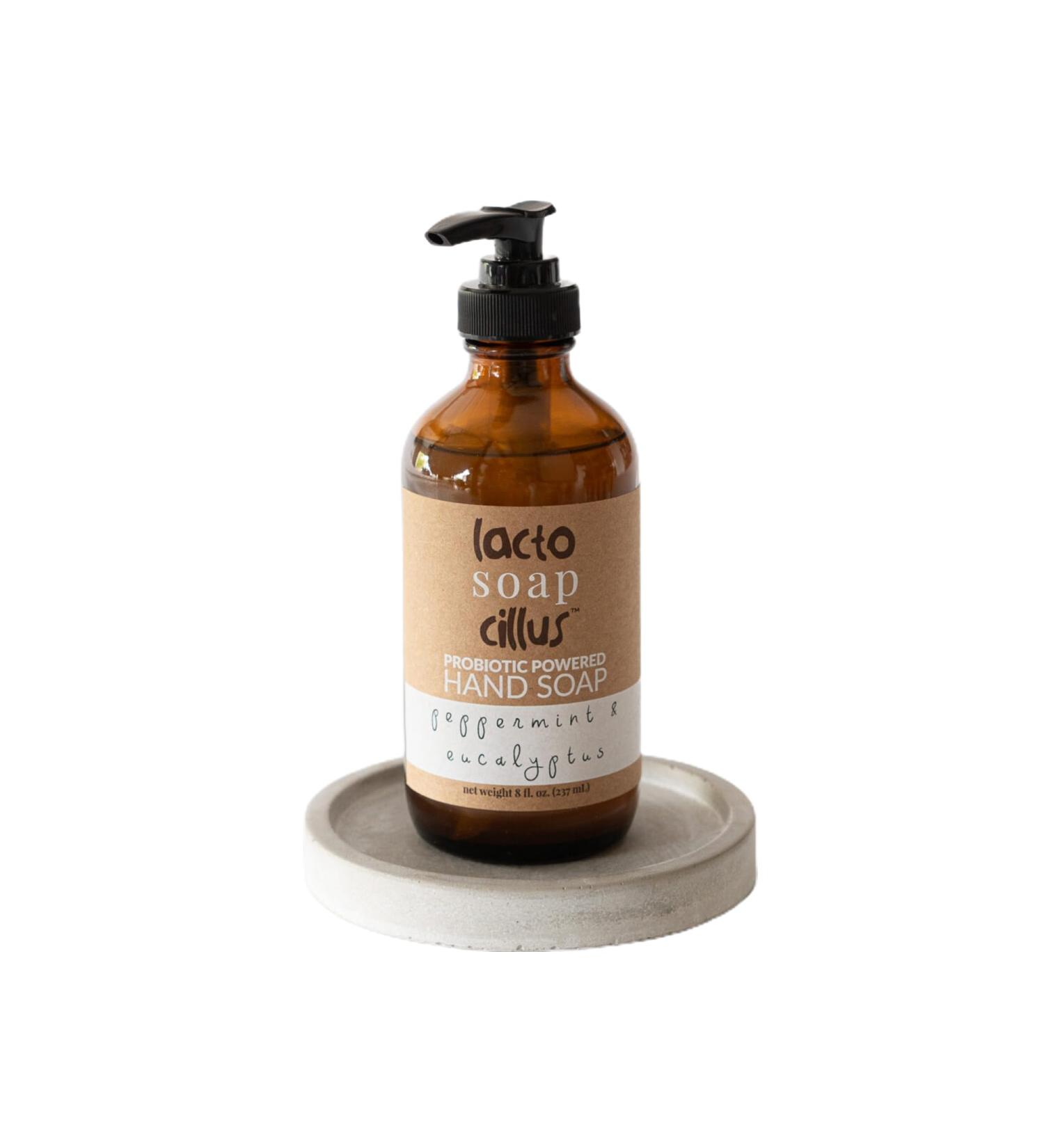 Lactosoapcillus Probiotic Hand Soap - Vegan Peppermint & Eucalyptus - Natural Skin Care - Palm Oil Free - 8 fl oz - International Shipping Available - Buy Online on GoSupps.com