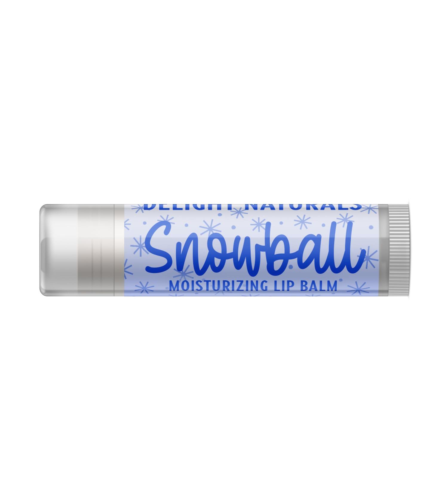 Delight Naturals JUMBO Lip Balm - Snowball (Marshmallow and Mint) - Buy Online on GoSupps.com