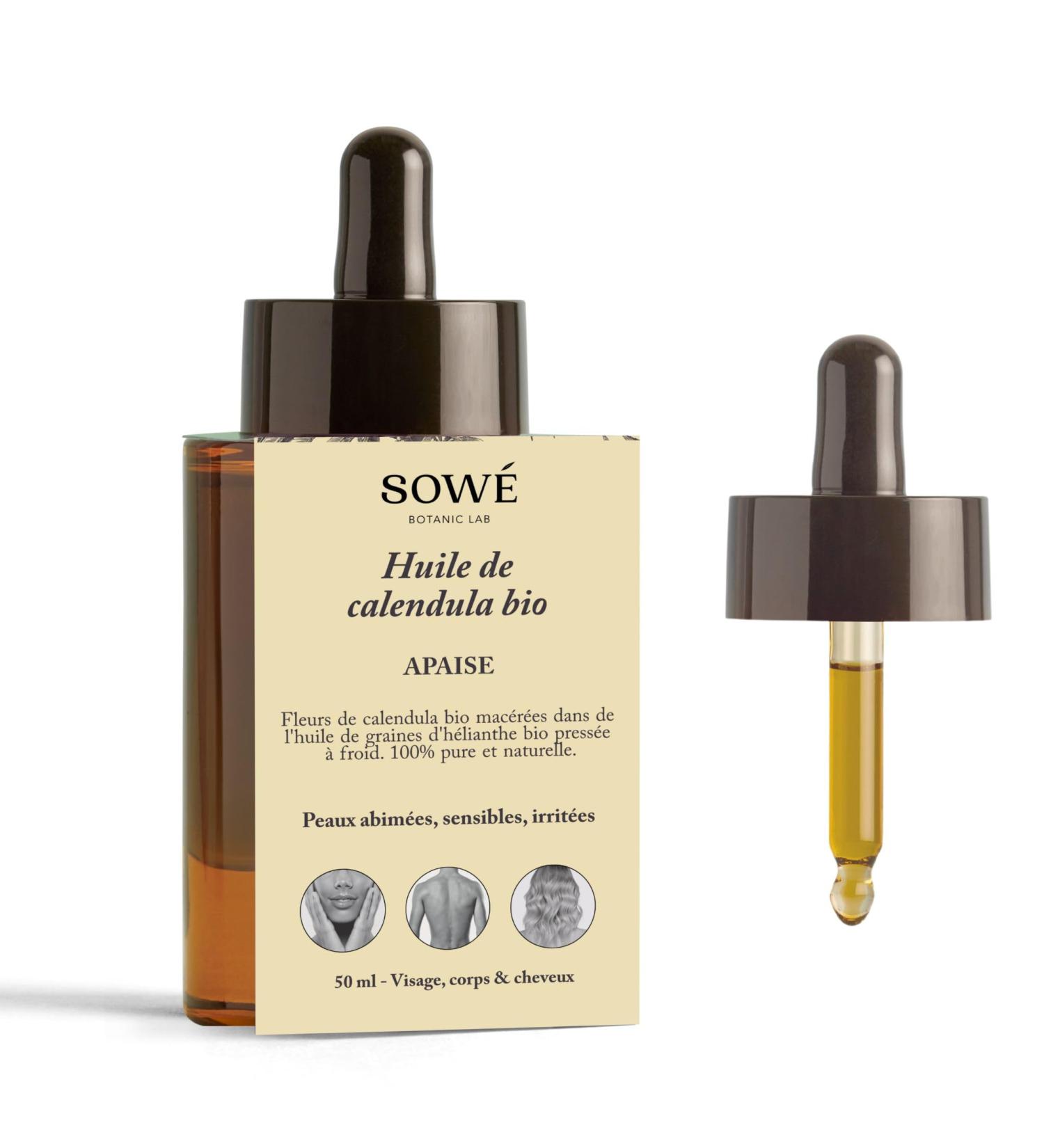  Sow CALENDULA OIL - ORGANIC MACERATE - DRY IRRITATED SENSITIVE DAMAGED SKIN - 50ml - Soothes and Revitalizes - Face Body and Hair - Complimentary Perfume - Buy Online on GoSupps.com