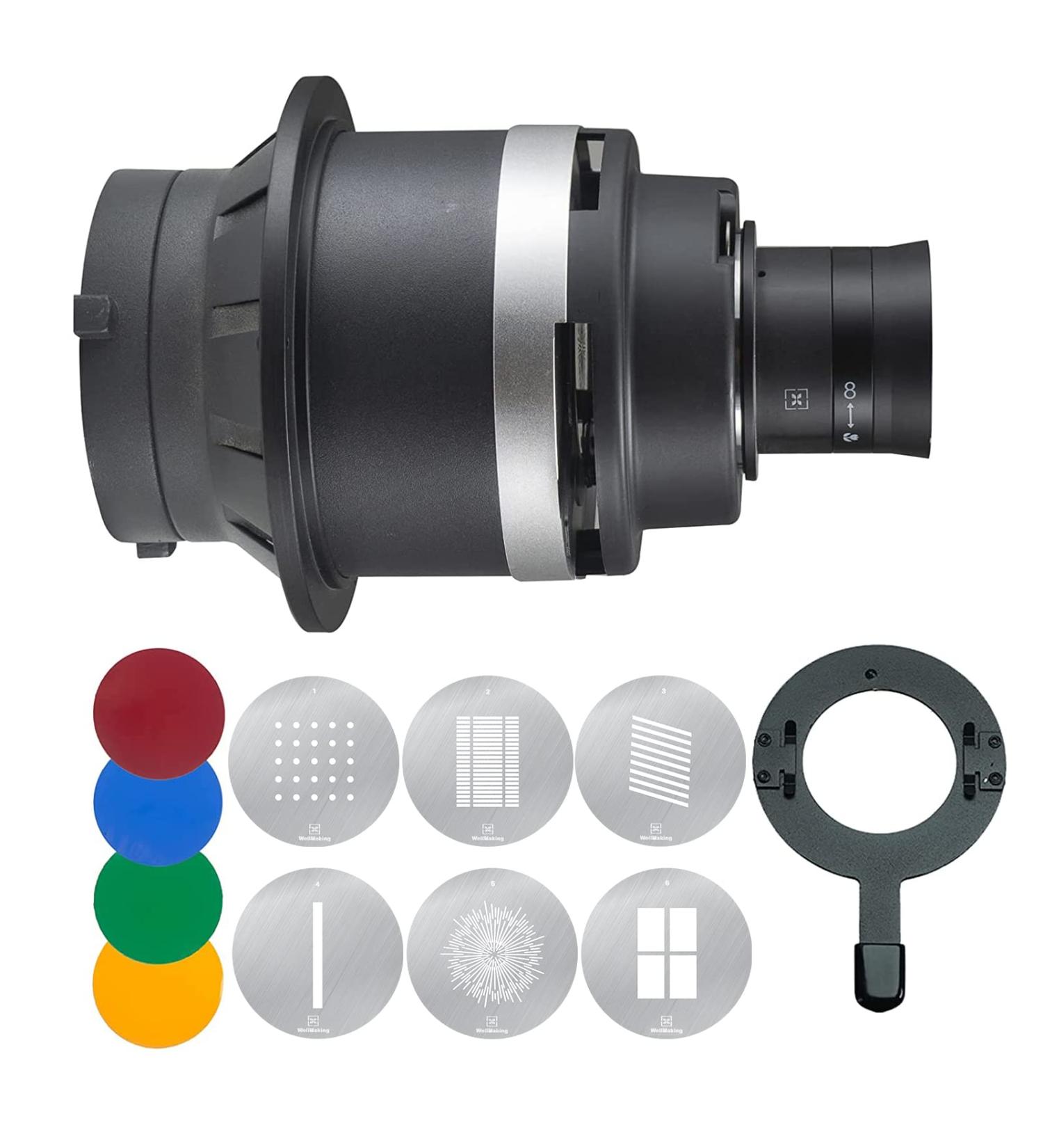 WELLMAKING S-90L Optical Snoot with Lens Condenser Bowens Mount - Portable and Lightweight Light Control Device for LED Continuous Lights - Ideal for Indoor/Outdoor Photography - Buy Online on GoSupps.com