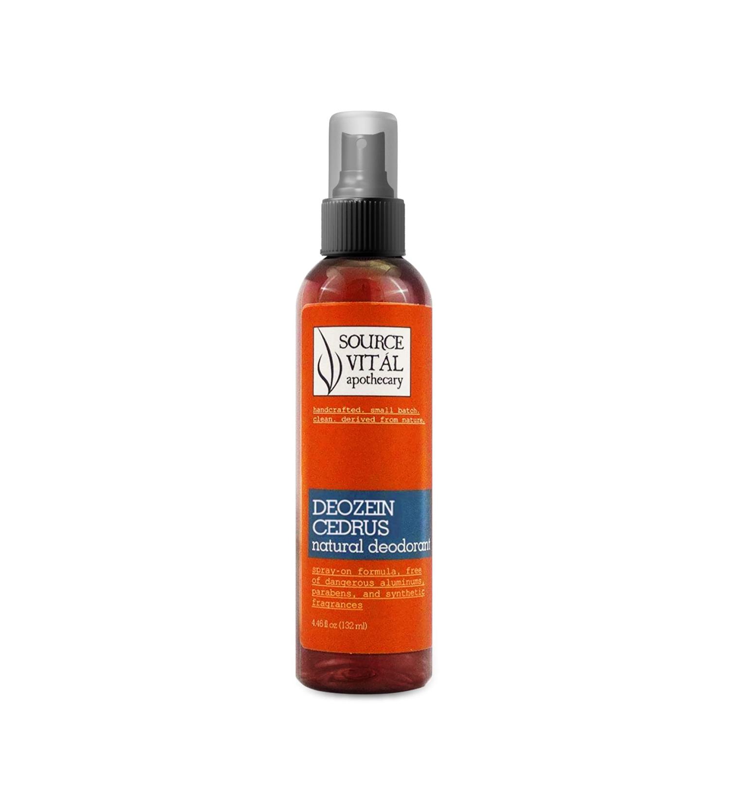 Deozein Cedrus Natural Deodorant Spray | Odor Control for Men, Women & Teens | Evergreen Woods Scent | Vegan | 4.46 fl oz - Buy Online on GoSupps.com