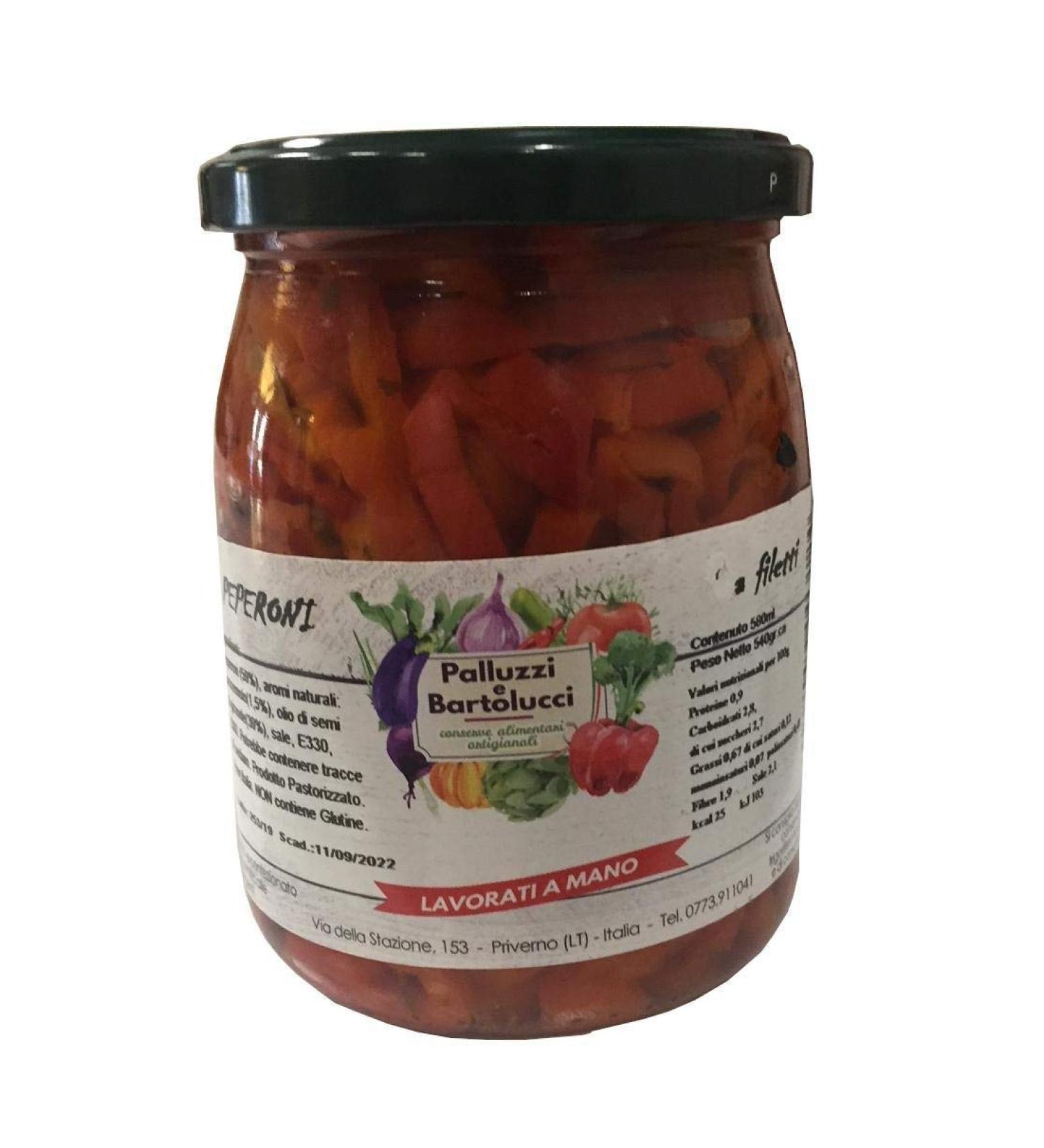 PALLUZZI PALLUZZI PEPPER FILLETS IN OIL 580 g