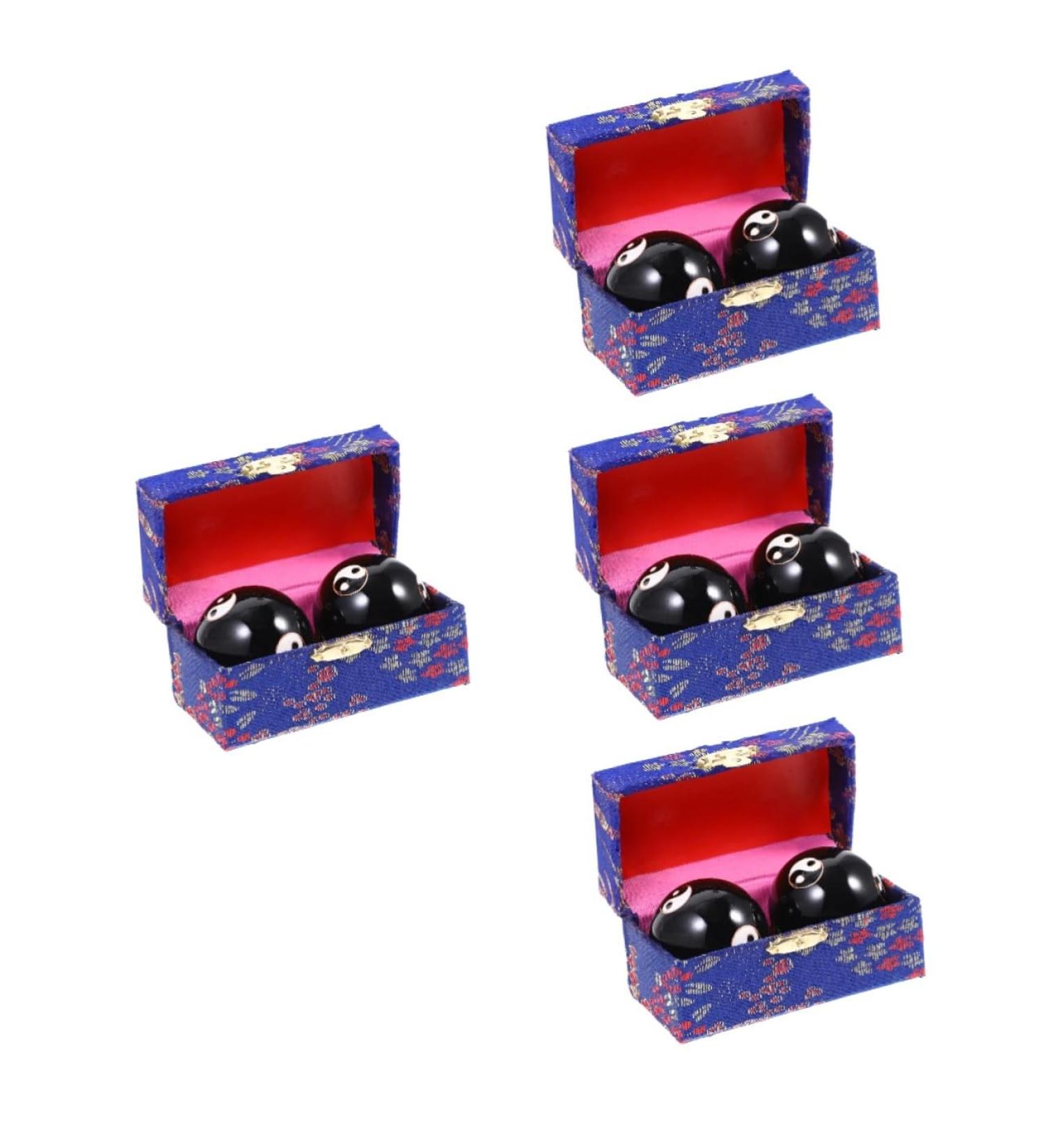 Gatuida 8 STK Metal Massage Globe Stress Balls - Premium Baoding Balls for Stress Relief & Yoga - Hand-Rolling Massage Device - Buy Online on GoSupps.com