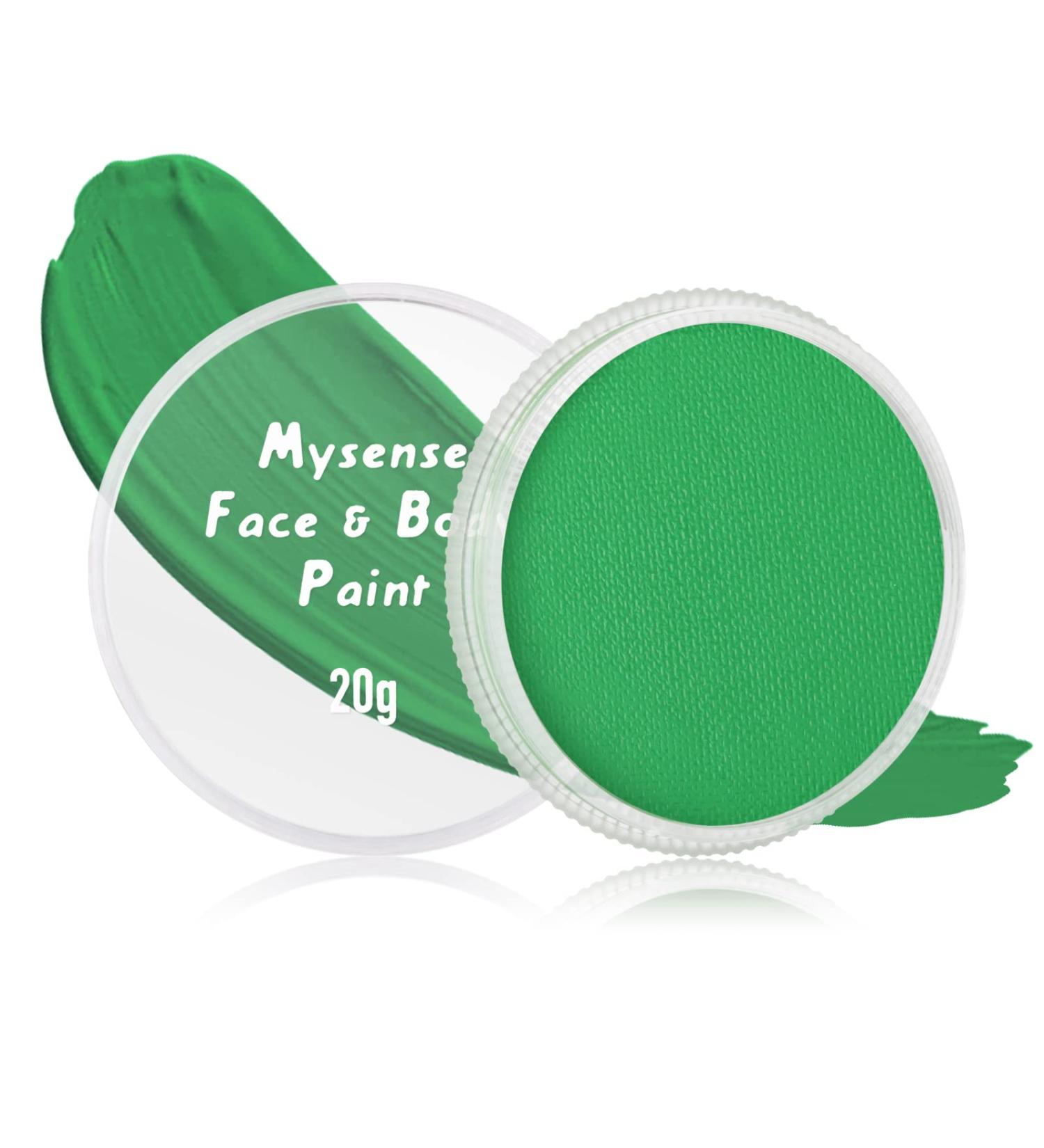 Mysense Green Face & Body Paint - Water Activated Makeup for Cosplay Festivals & Halloween - 20g - Te Fiti Gamora Grinch & More - Buy Online on GoSupps.com