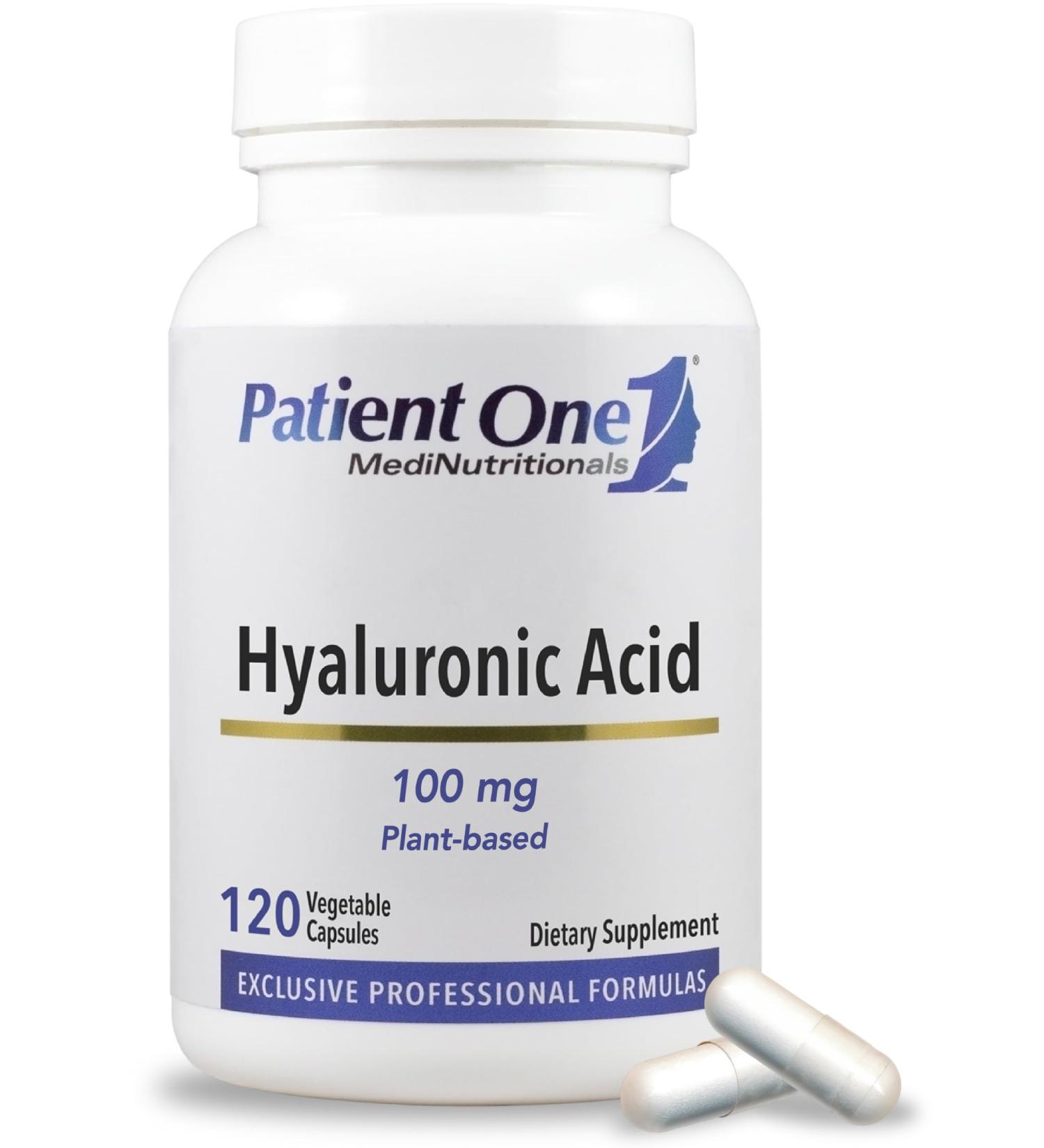Patient One Hyaluronic Acid 100mg | Supplement to Support Hydrated, Youthful Skin and Joint Health* | 120 Capsules - Buy Online on GoSupps.com