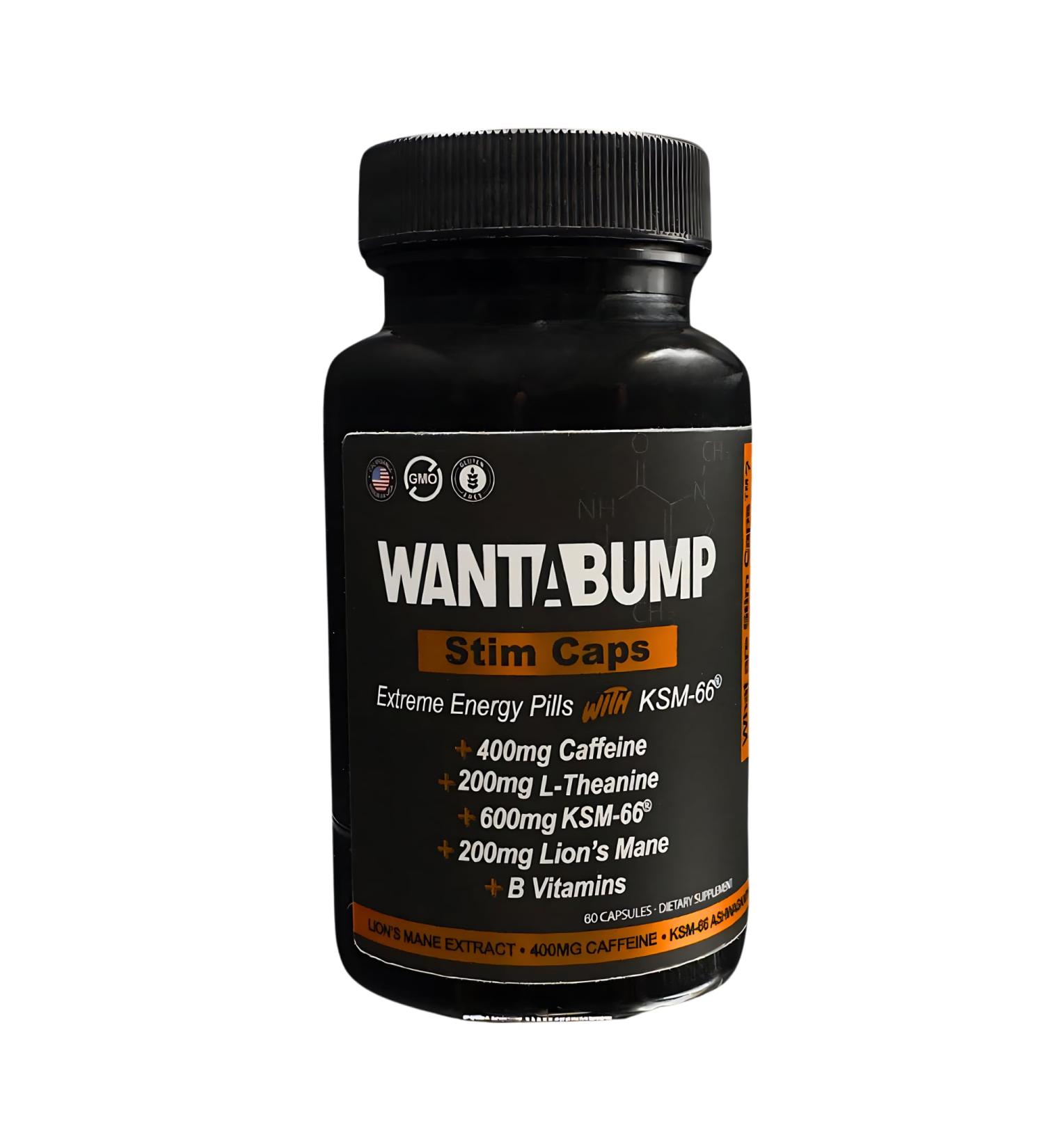Extreme Energy Pills - 400mg Caffeine 600mg Ashwagandha & 200mg Lion's Mane for Enhanced Energy Focus & Mood - International Shipping Available - Buy Online on GoSupps.com