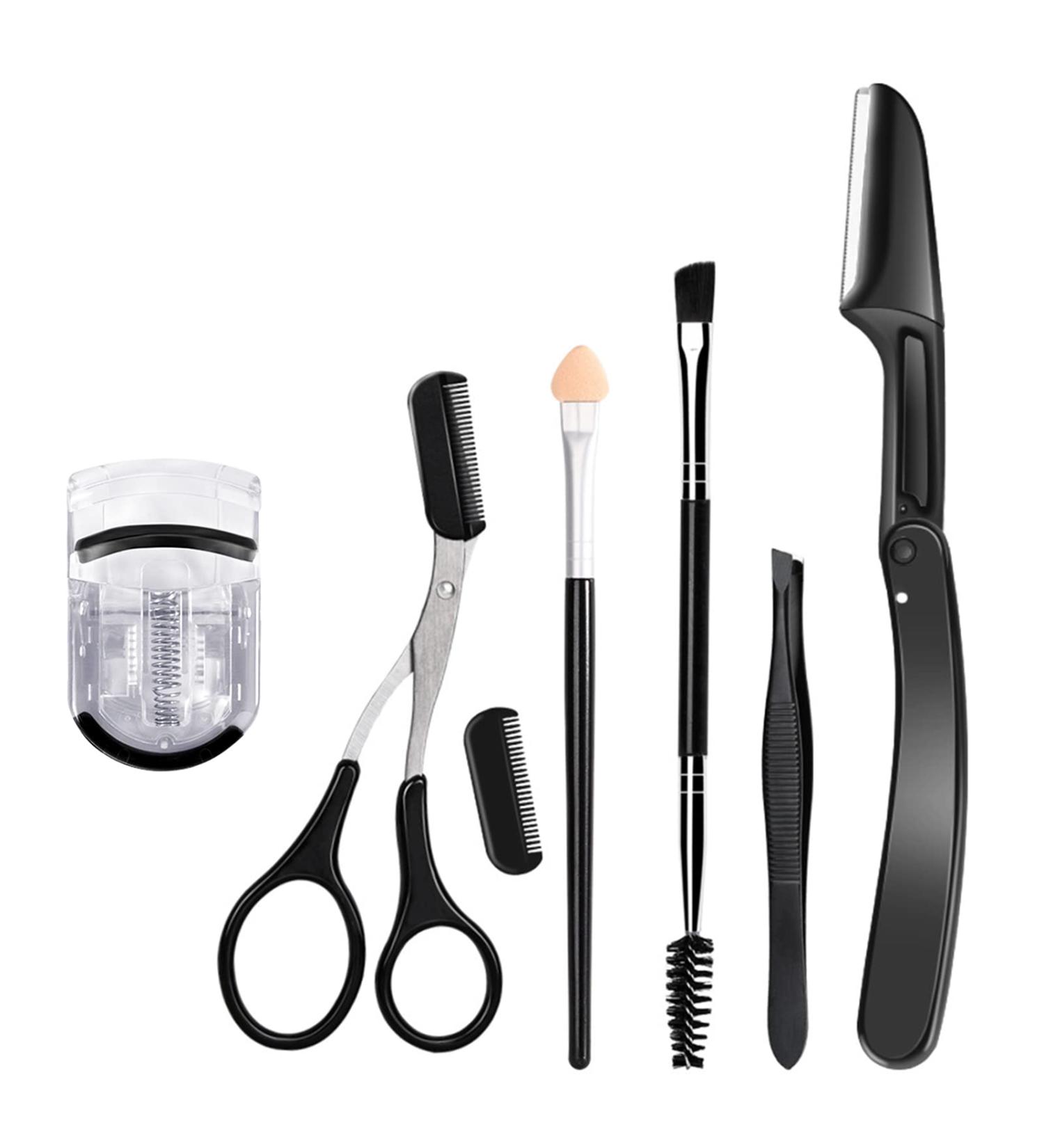 Arqumi 7 in 1 Eyelash Curler Set - Ultimate Makeup Tools for Men & Women | Eyelash Curler Brush Tweezers Scissors & Eyebrow Trimmer - International Shipping Available - Buy Online on GoSupps.com