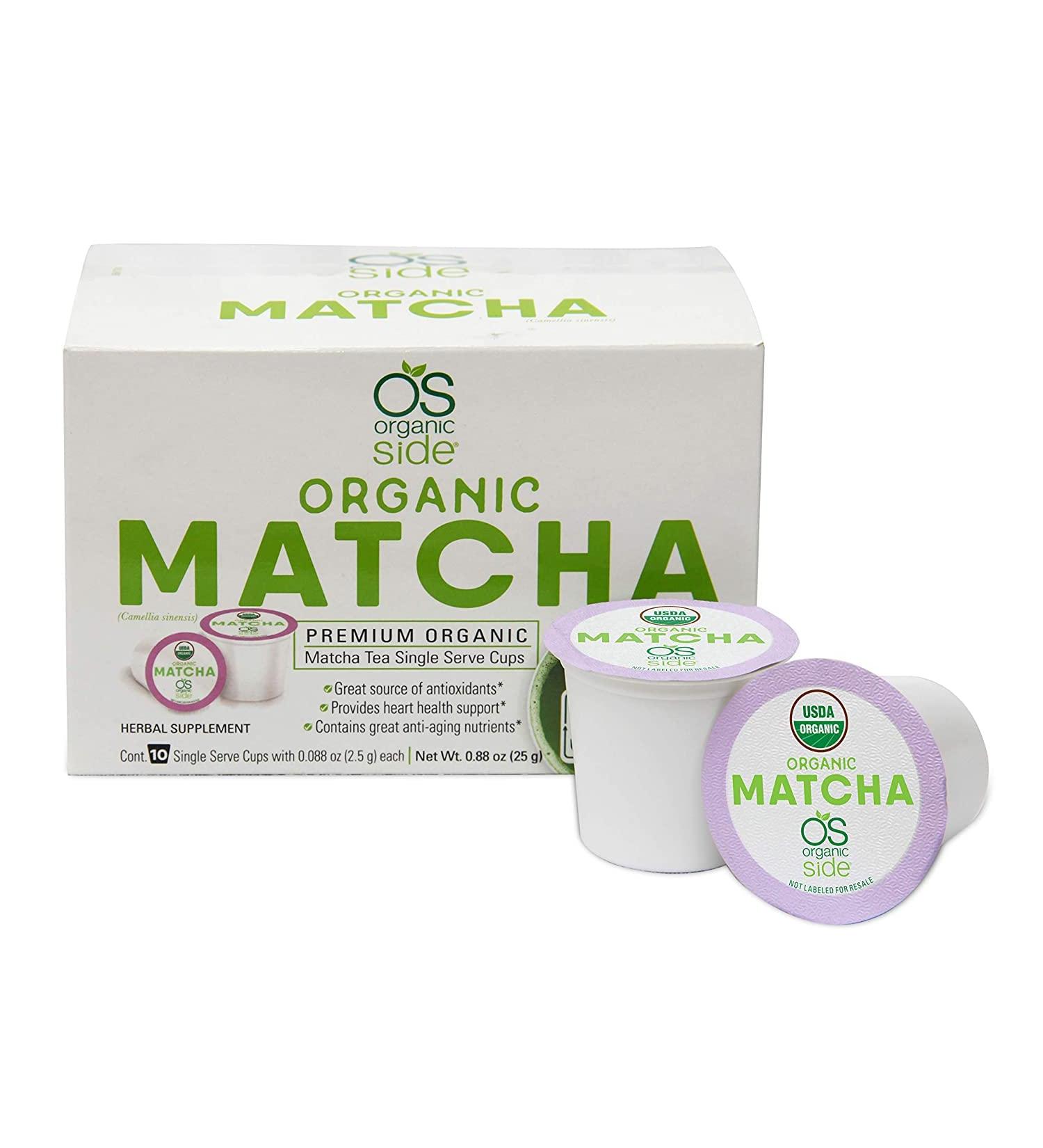 Greenside Detox Herbal Tea Matcha Single Serve Cups - Antioxidant Rich with Anti-Aging Nutrients - 10 Cups (3g Serving) - Herbal Body Supplements - Buy Online on GoSupps.com