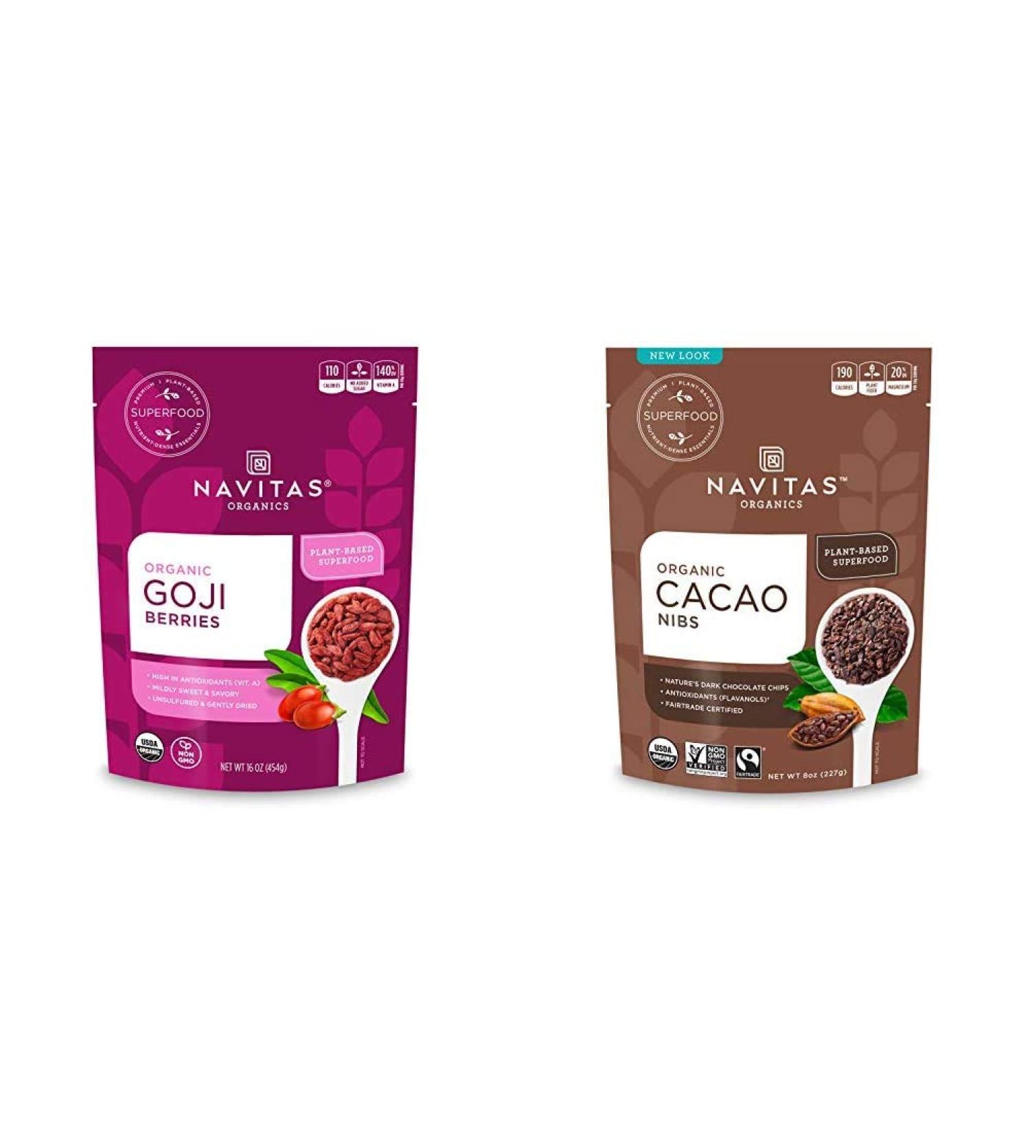 Buy Navitas Organics Organic Goji Berries 16 oz (454 g) - Superfood Antioxidant Snack - Buy Online on GoSupps.com