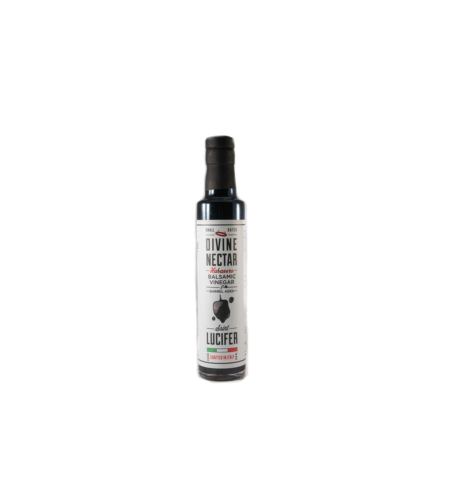 Saint Lucifer Divine Nectar - Habanero Infused Balsamic Vinegar 8.5oz | Gluten-Free, Sugar-Free, Vegan & Vegetarian - 250ML - Buy Online on GoSupps.com