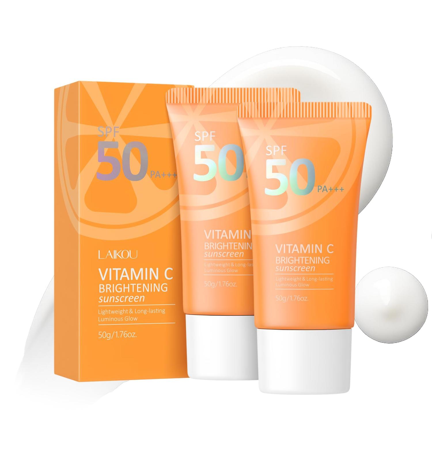LAIKOU Sakura sunscreen face 2 x 50 ml vitamin c - Buy Online on GoSupps.com