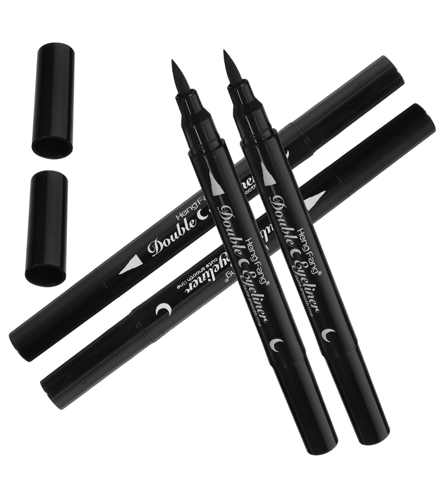 VINTORKY 4pcs Liquid Eye Liner Waterproof Makeup Eyeliner Stamp Abs Makeup Pencils for Eyes Black - Buy Online on GoSupps.com