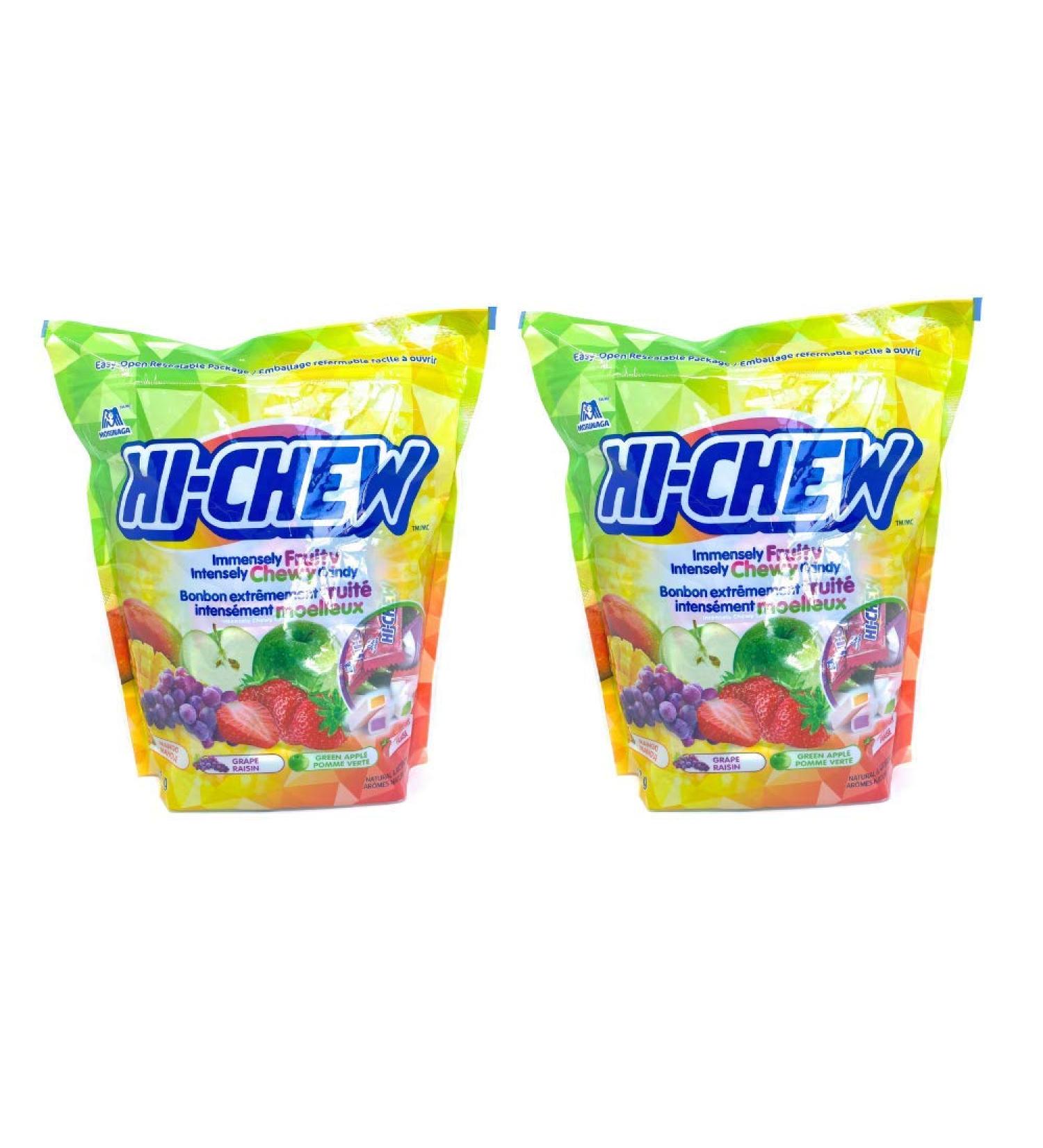 2 Pack Morinaga Hi-Chew 100+ Individually Wrapped Pieces Immensely Fruity Intensely Chewy Candy (Strawberry Green Apple Mango and Grape Flavor) - No Cholesterol Gluten Free - Buy Online on GoSupps.com