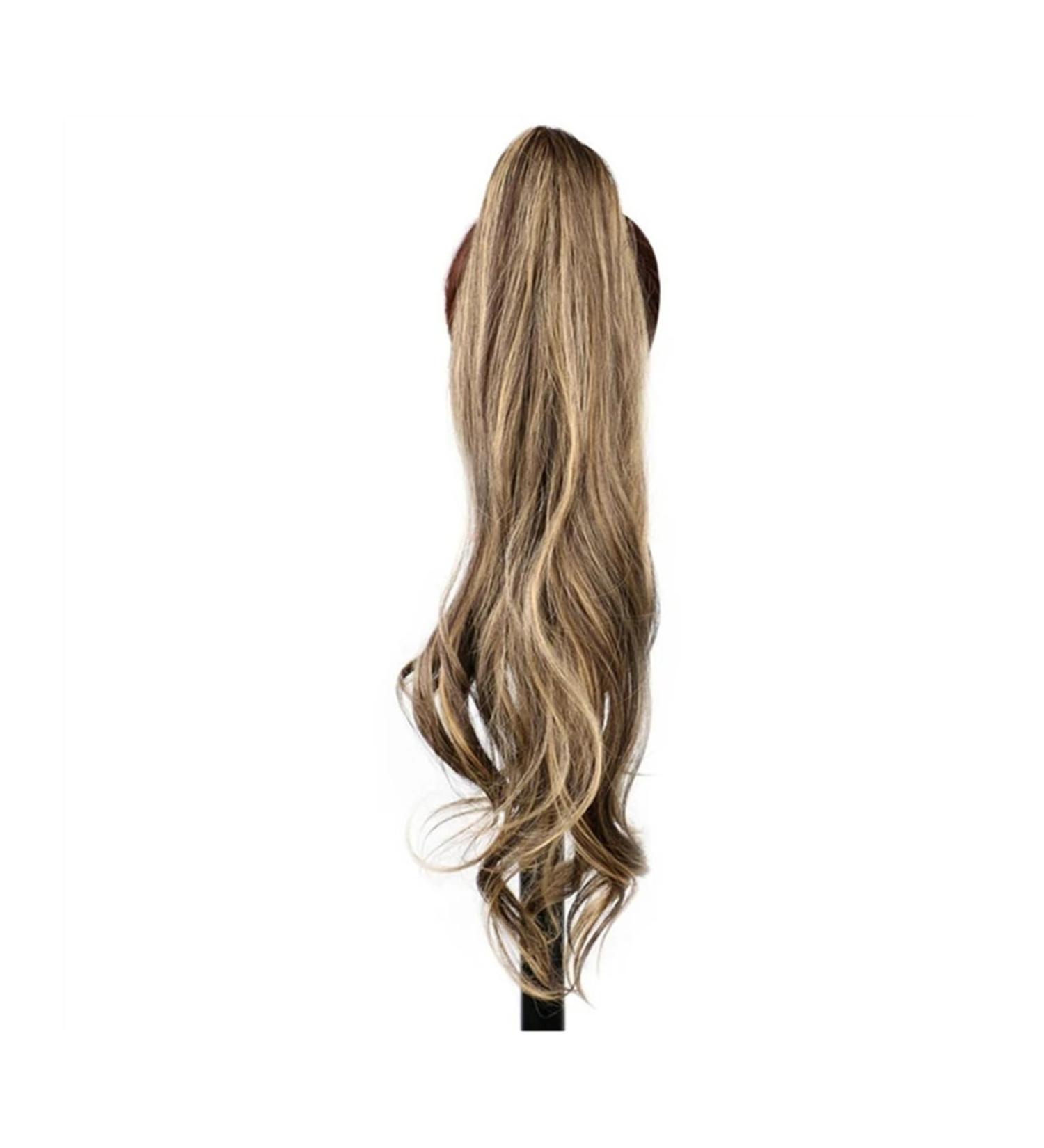 32inch Synthetic Ponytail Hair Extensions Long Layered Wave Curly Ponytail Flexible Wrap Around Fake Tail Hair Extensions Natural Curly Hairpiece (Color : P4-27) - Buy Online on GoSupps.com