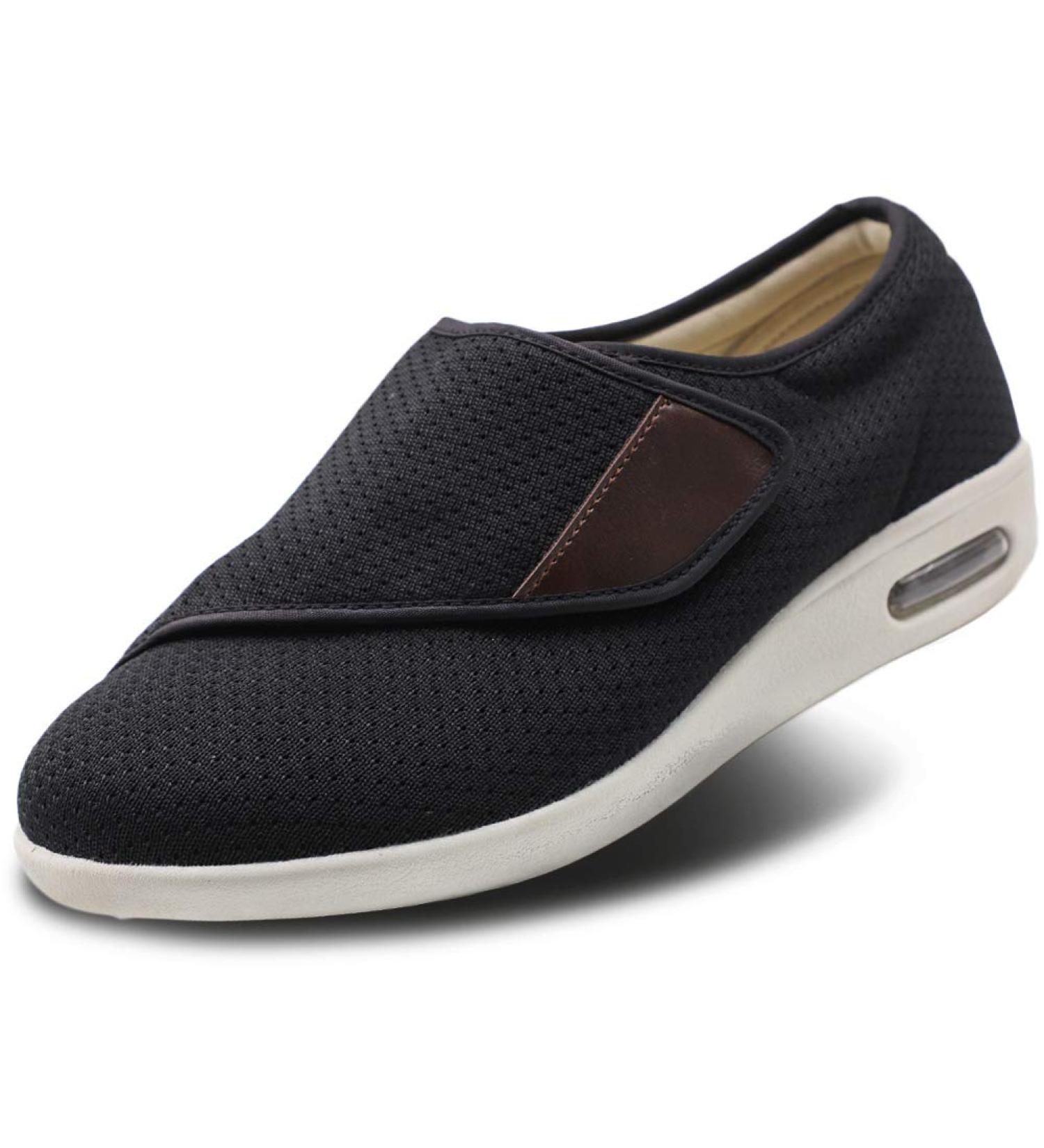 MEJORMEN Men's Diabetic Shoes - Extra Wide Adjustable Closure Sneakers for Swollen Feet - Size 10.5 Black - Buy Online on GoSupps.com