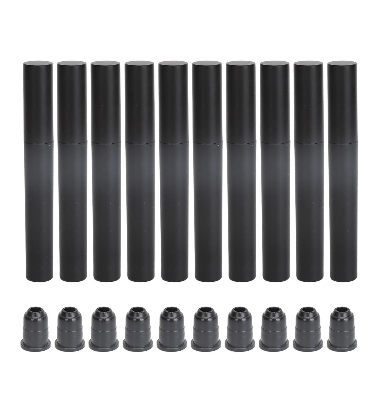 10 PCS 4g Refillable Liquid Tubes for Eyelashes Growth Oil Multifunctional Cosmetic Bottles in Black - Buy Online on GoSupps.com