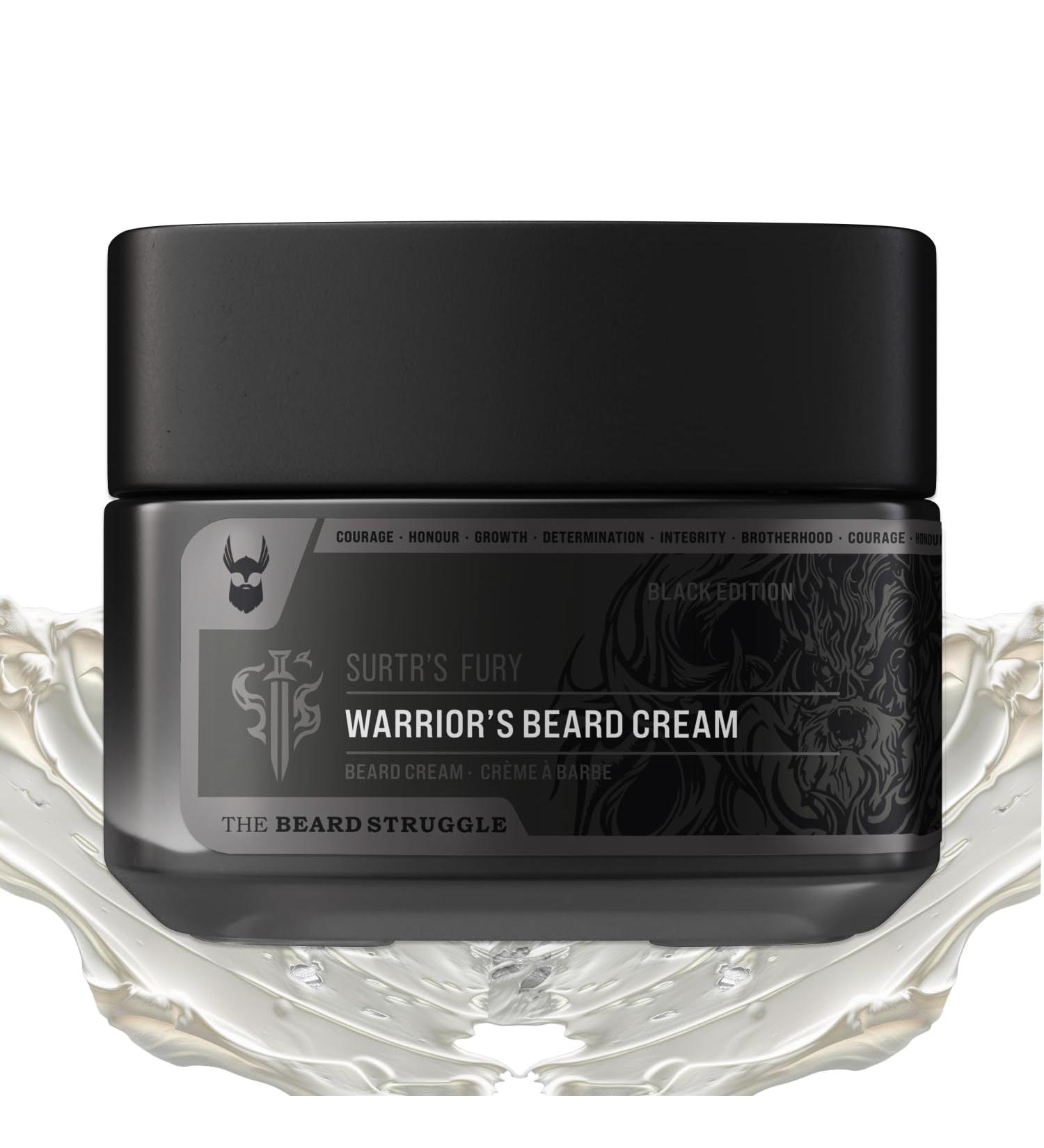 Beard Struggle Surtr's Fury Beard Cream - Moisturizer & Softener with Avocado & Jojoba Oils for Itch Relief | 50g Beard & Mustache Growth Cream - Buy Online on GoSupps.com