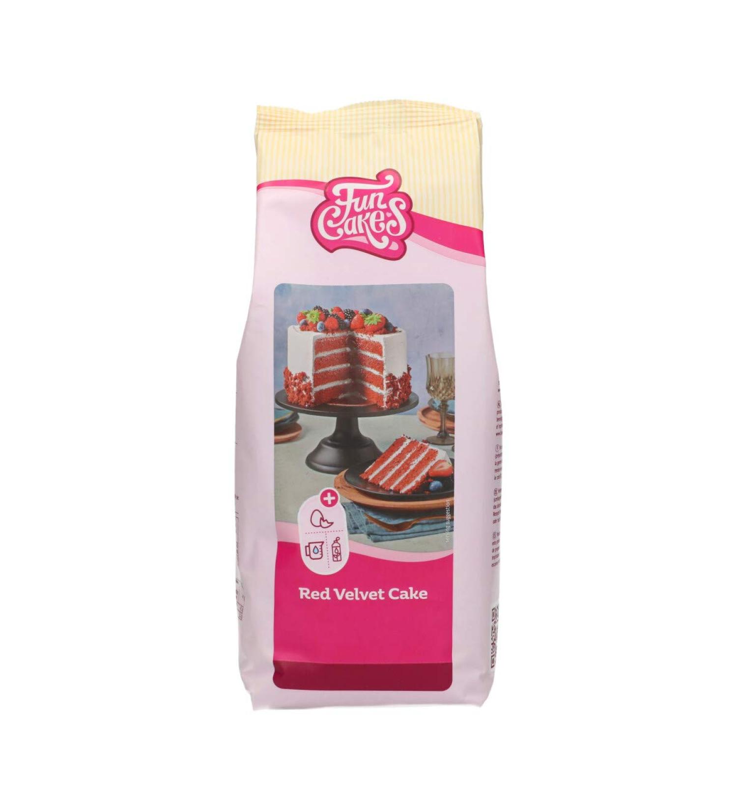 Funcakes Red Velvet Cake Mix - Easy Soft & Halal 1kg | Delicious Chocolate Flavor for International Shipping - Buy Online on GoSupps.com