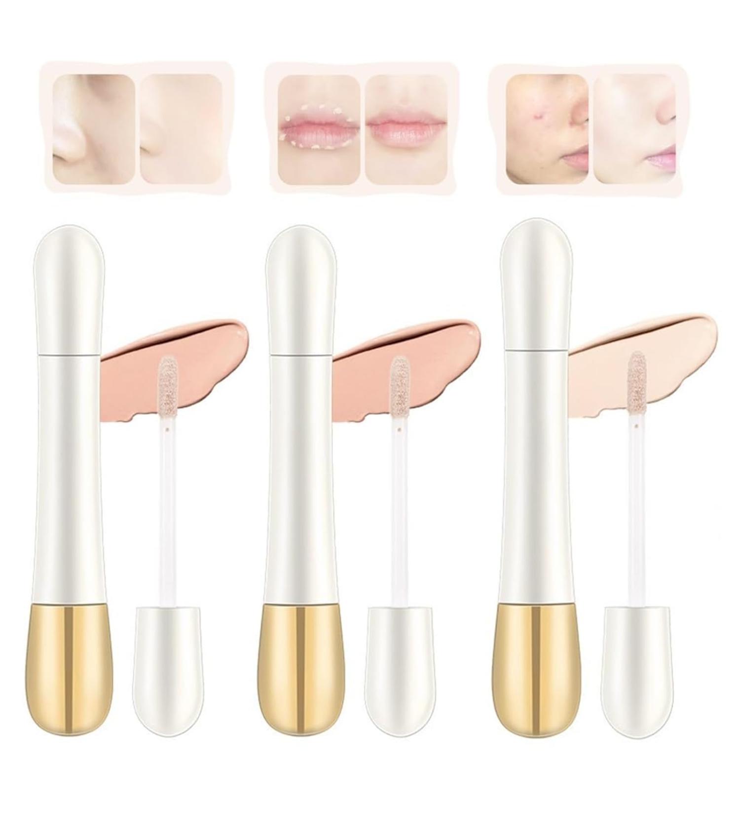 2 in 1 Anti-Wrinkle Foundation Matte Liquid Concealer Long Lasting Waterproof Coverage Makeup Anti-Crease and Lightweight Face Contour Corrector - Buy Online on GoSupps.com