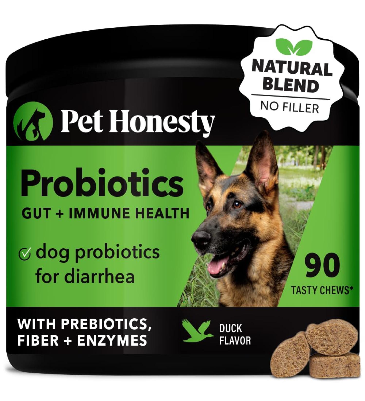 Pet Honesty Digestive Probiotic Soft Chews for Dogs Natural Digestive Support Immunity Health Seasonal Allergies Occasional Diarrhea & Constipation Due to Normal Environmental Issues (Duck) DOG Digestive Support (DUCK) - Buy Online on GoSupps.com