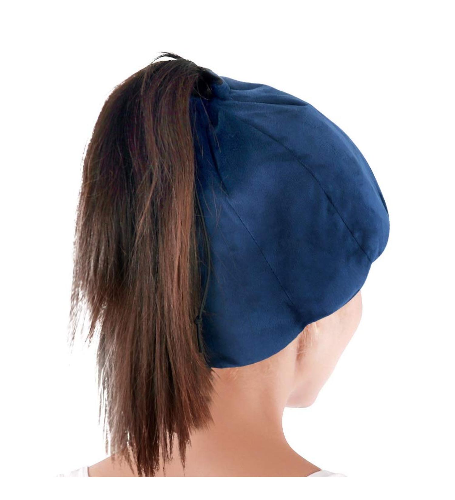 IceHOF Cooling Cap with 8 Packs - Gentle Fabric Hat for Chemo Migraine & Headache Relief - Hair Opening & Rubber Cinder Design - Buy Online on GoSupps.com