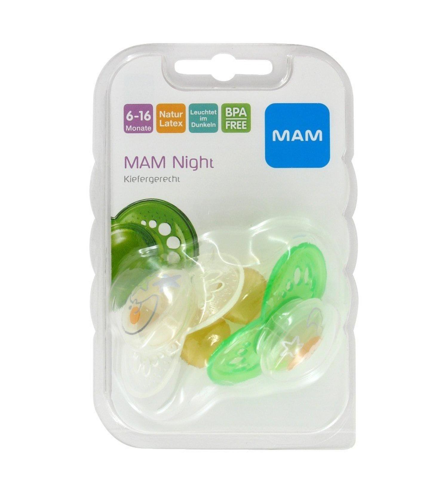 MAM Night Latex 6-16 months pacifier 2 pieces