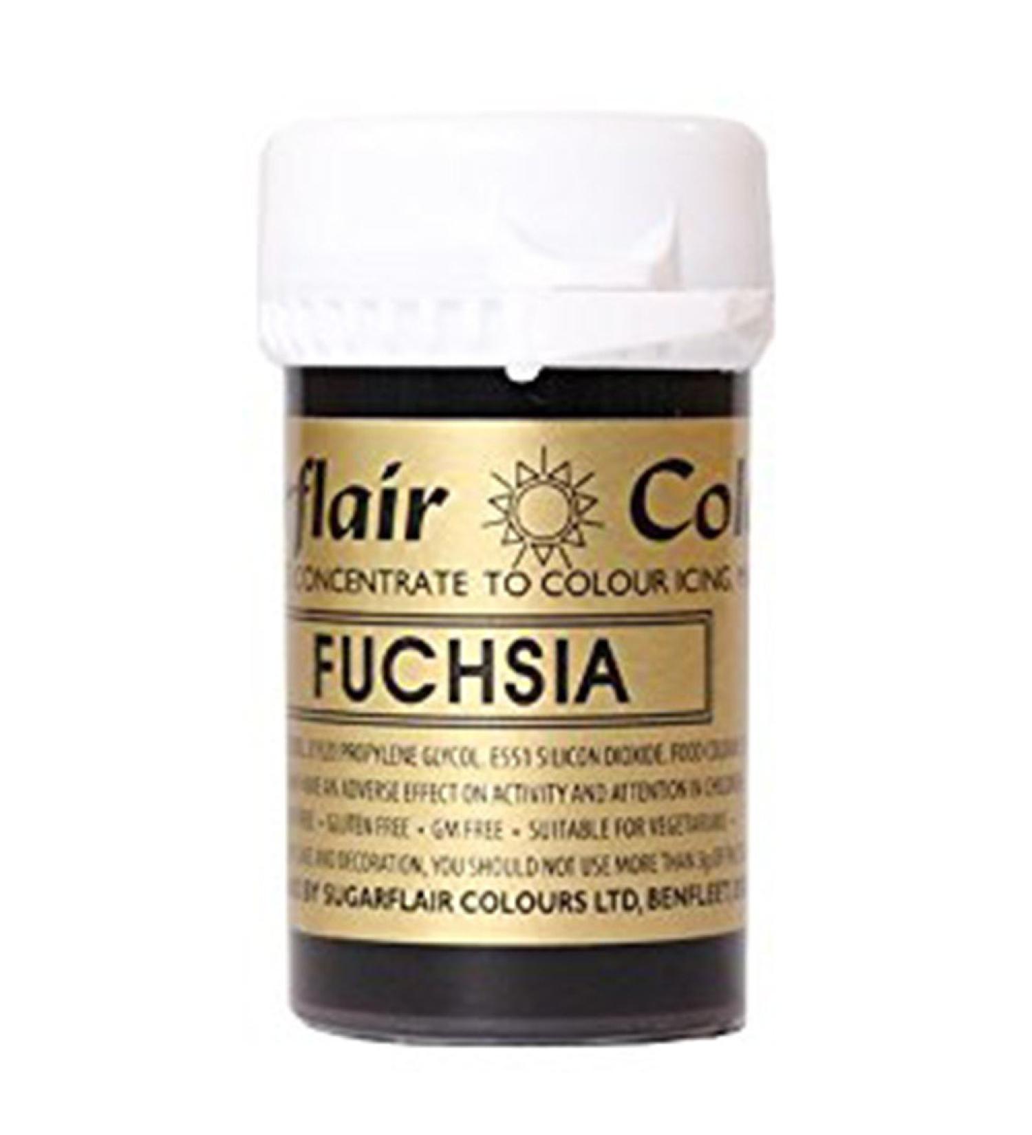 Sugarflair Fuchsia Spectral Food Colouring Paste Highly Concentrated for Use with Sugar Pastes Buttercream Royal Icing or Cake Mix Vibrant Colour Dye - 25g