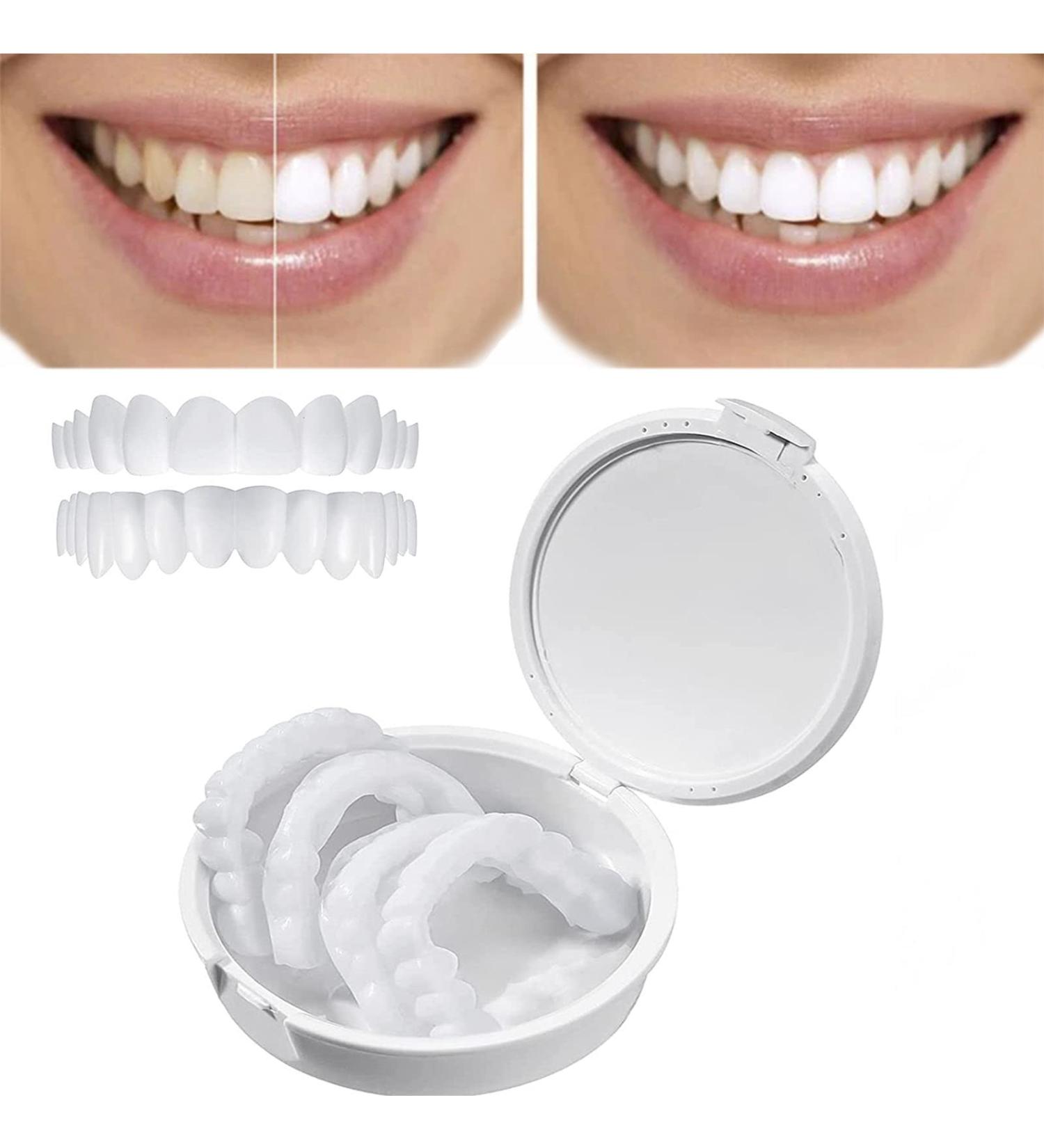 Cosmetic Dentures - 2 Pairs of Temporary False Teeth for Men & Women | Affordable Dental Prostheses & Tooth Whitening - Buy Online on GoSupps.com