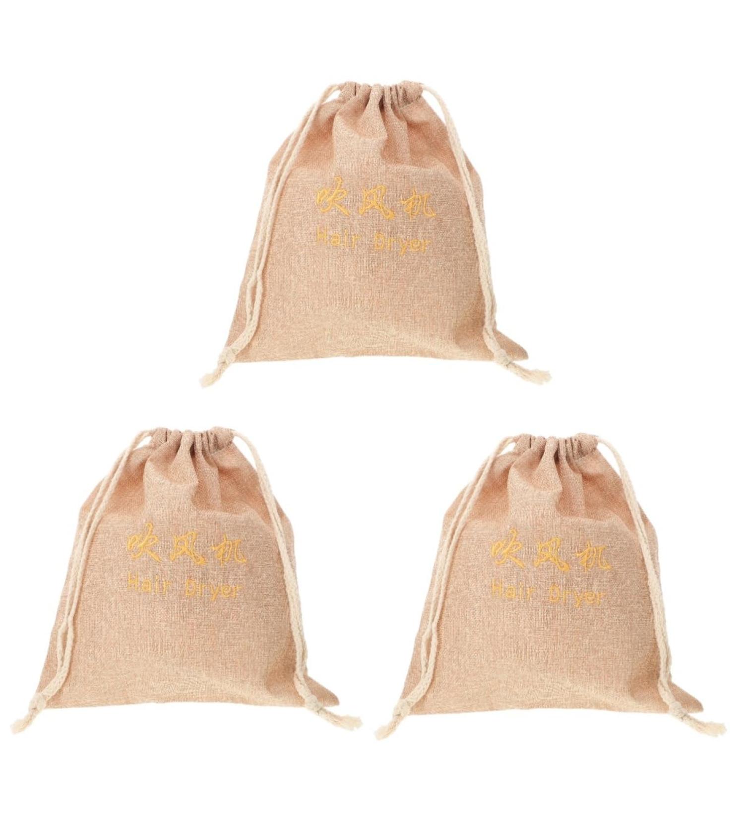 TOVINANNA 3pcs Hair Dryer Storage Bag Hair Blower Bag Cotton Hair Dryer Bag Guest Bathroom Essentials Fabric 29.50X25.50X1.00CMx3pcs Light Yellowx3pcs - Buy Online on GoSupps.com