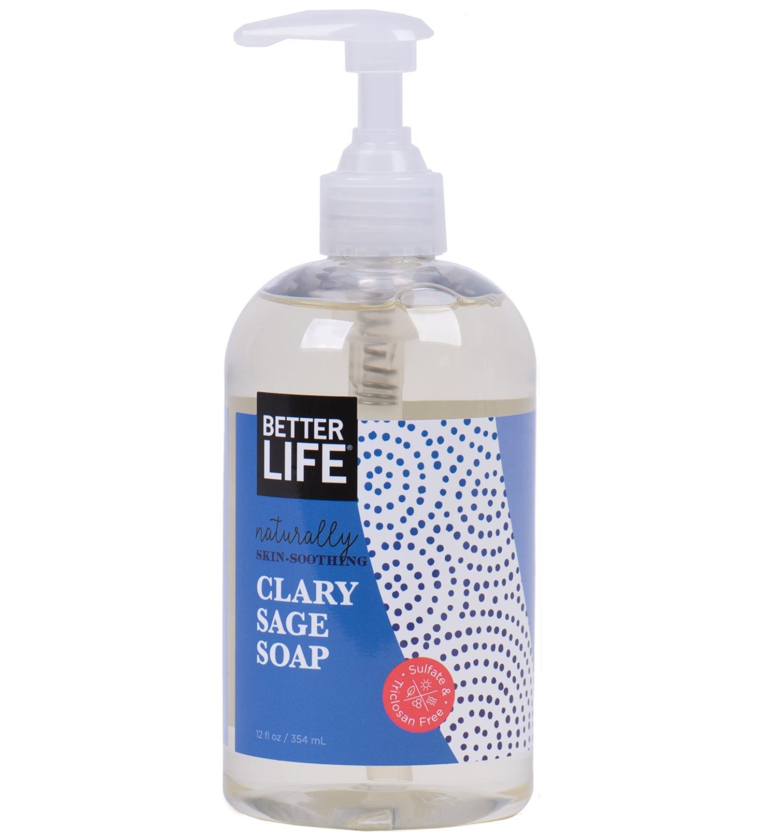 Better Life Clary Sage Hand & Body Soap - 12 Oz | Natural & Eco-Friendly - Buy Online on GoSupps.com