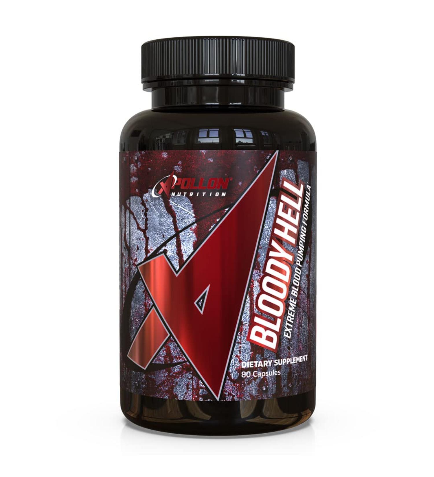 Buy Apollon Bloody Hell - 3 Stage Pump & Nitric Oxide Maximizer | Nitrosigine VasoDrive-AP CellFlow6 | 80 Capsules - International Shipping Available - Buy Online on GoSupps.com