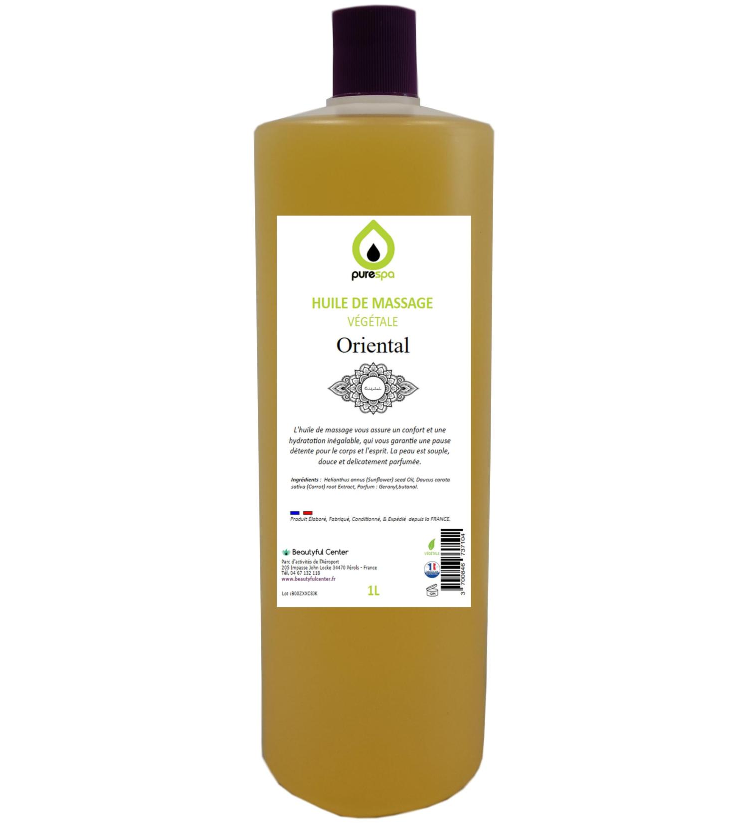Purespa massage oil with organic plant aroma 100% relaxing and exotic natural massage (Oriental 1 liter)