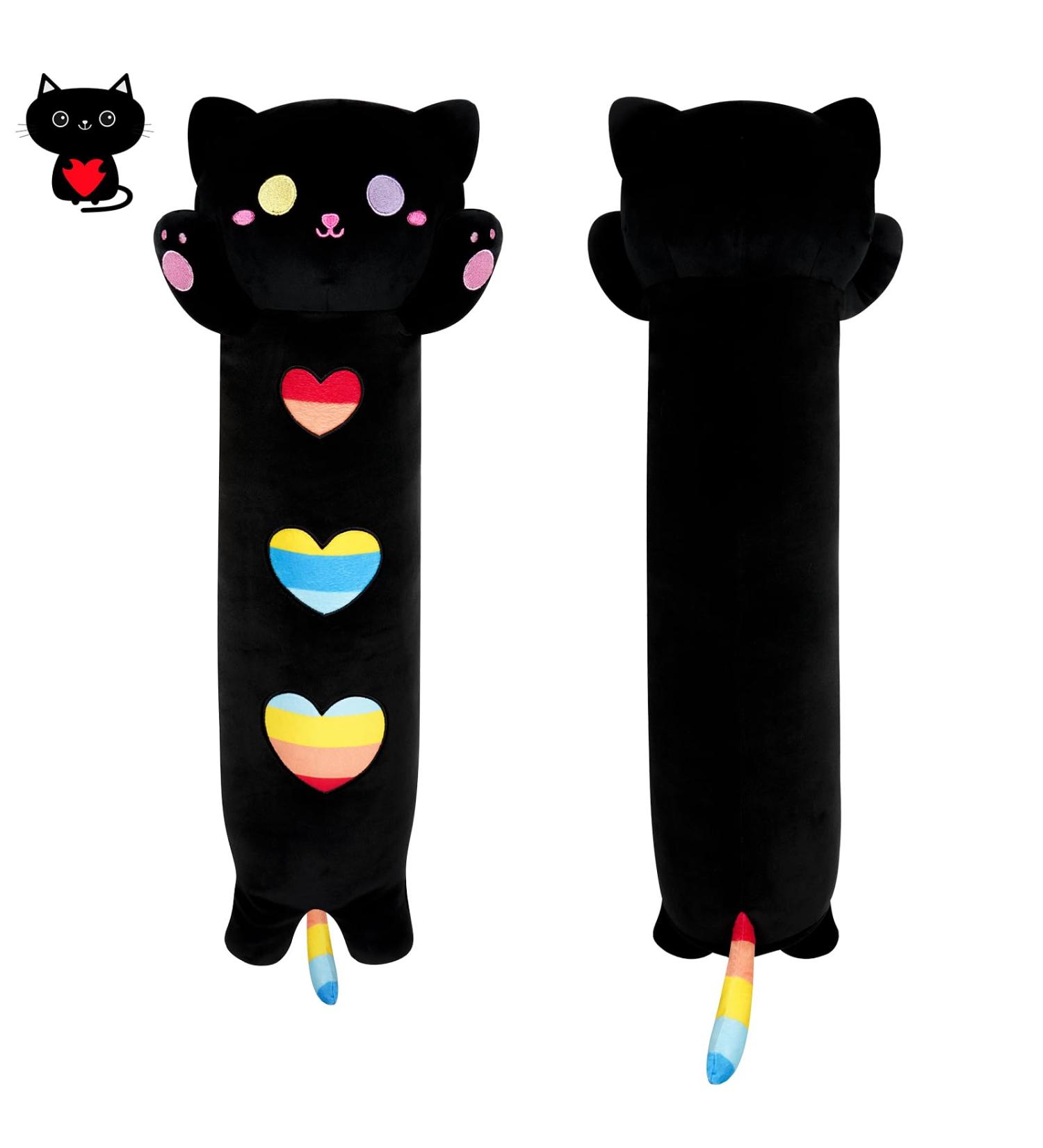Yamepuia 24 Long Black Cat Plush Pillow - Rainbow Stuffed Animal for Kids - Perfect Girlfriend Birthday Gift - Buy Online on GoSupps.com