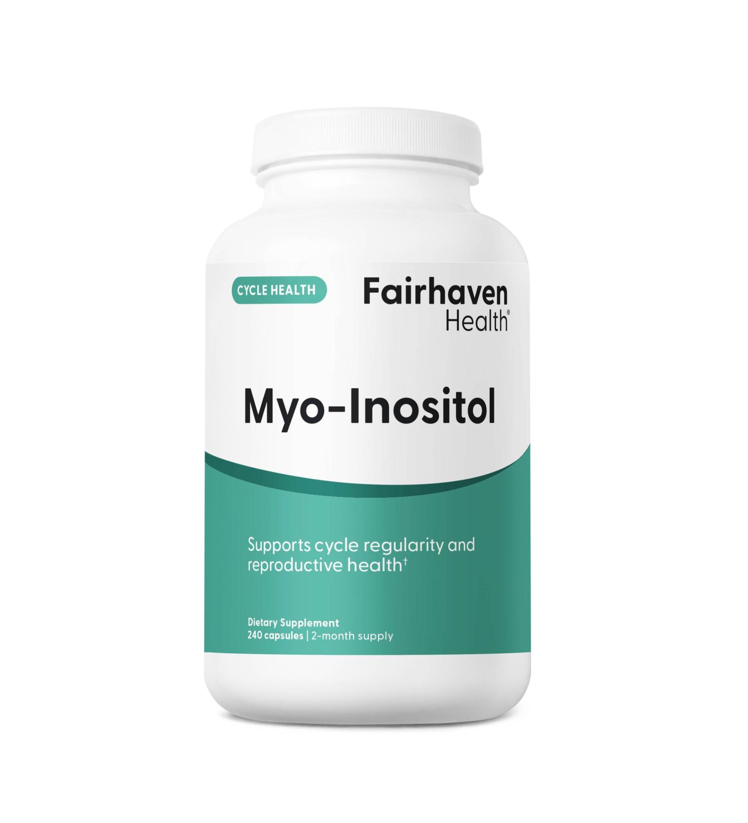 Fairhaven Health Myo-Inositol Supplement for Women and Men | Vitamin B8 2000mg | Vegan Inositol Powder Capsules | Gluten Dairy and Soy Free | 240 Myo Inositol Capsules - Buy Online on GoSupps.com