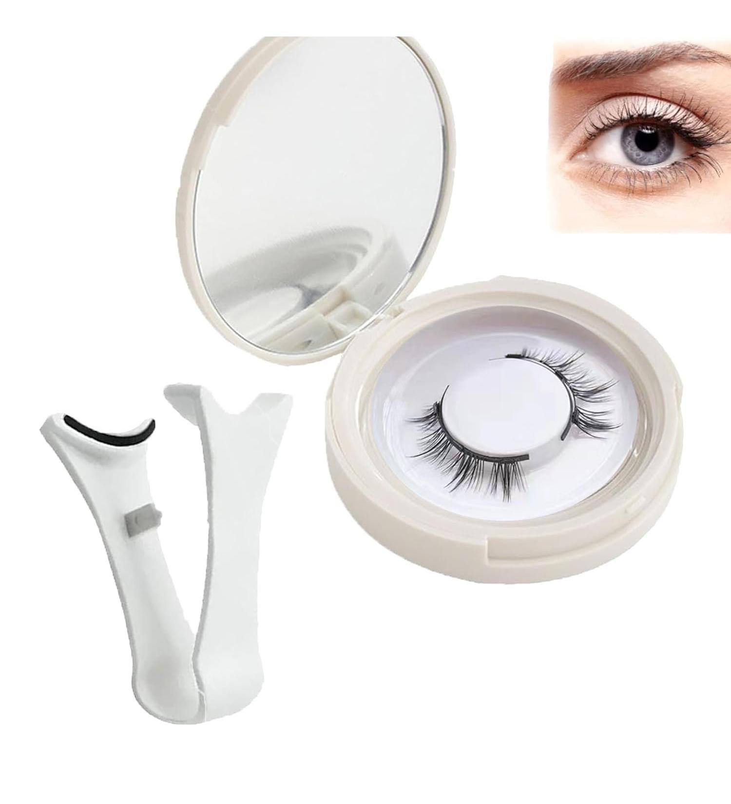 Marvulur Magnetic Eyelashes Magnetic Lashes with Applicator Magnetic Lashes Reusable Glue-Free Natural Lashes Magnetic False Eyelashes with No Glue (simple) - Buy Online on GoSupps.com