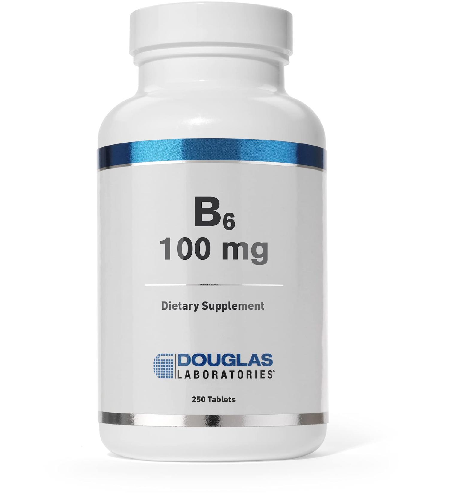 Douglas Laboratories B-6 100 mg | Vitamin B6 for Energy & Metabolism | 250 Tablets - Buy Online on GoSupps.com