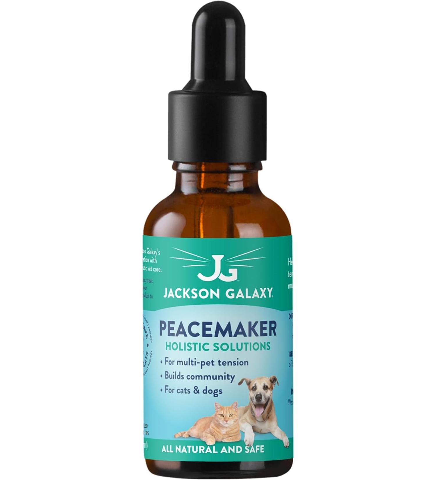 Jackson Galaxy Peacemaker Pet Solution 2 oz. - Reduce Aggression, Tension, & Jealousy - Natural Reiki Energy Formula - Buy Online on GoSupps.com