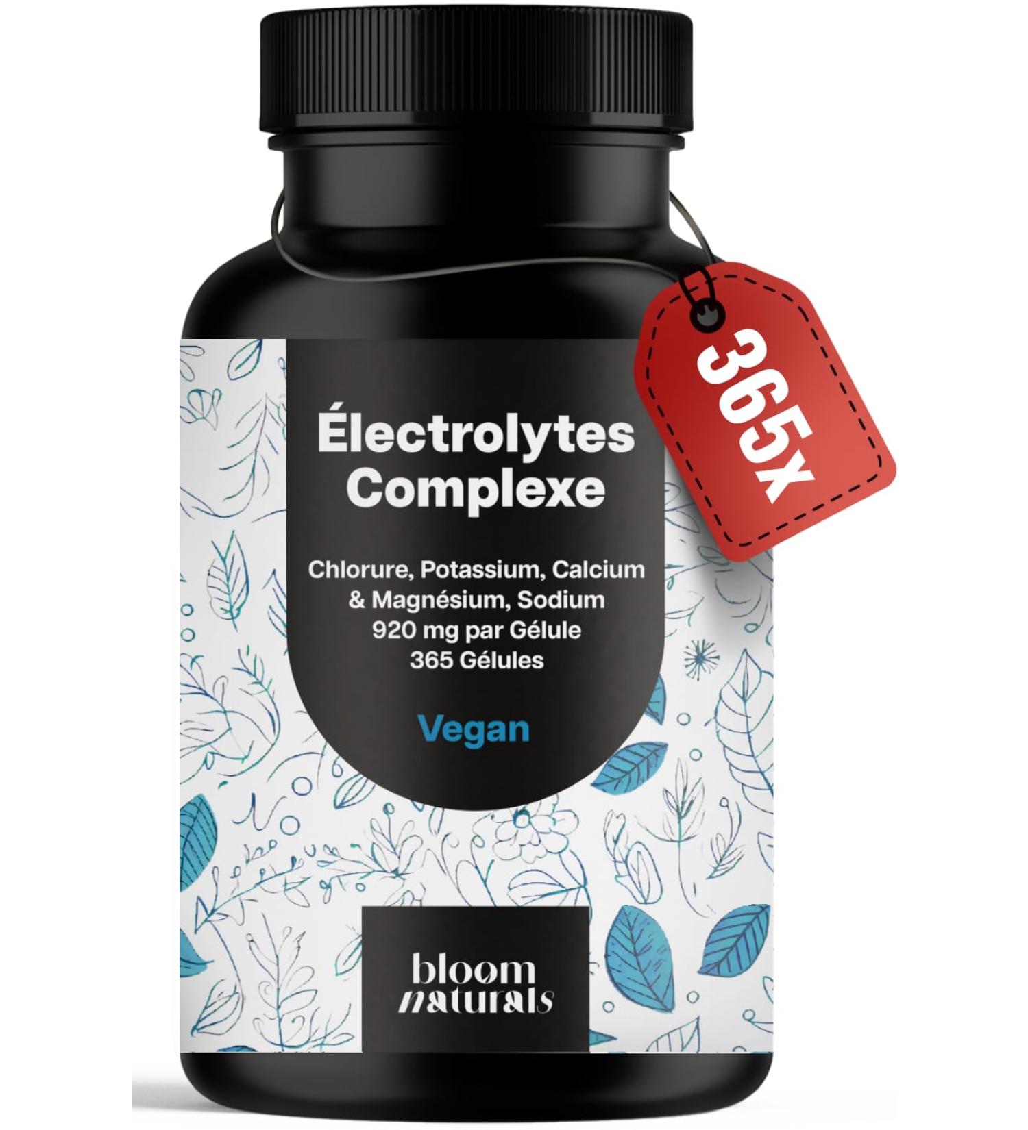 Electrolytes Hydratation Complexe - 365 G lules - Haute Biodisponibilit avec Chlorure Potassium Calcium Magnesium Sodium - Vegan et Produit en Allemagne - Electrolyte Supplement - Buy Online on GoSupps.com