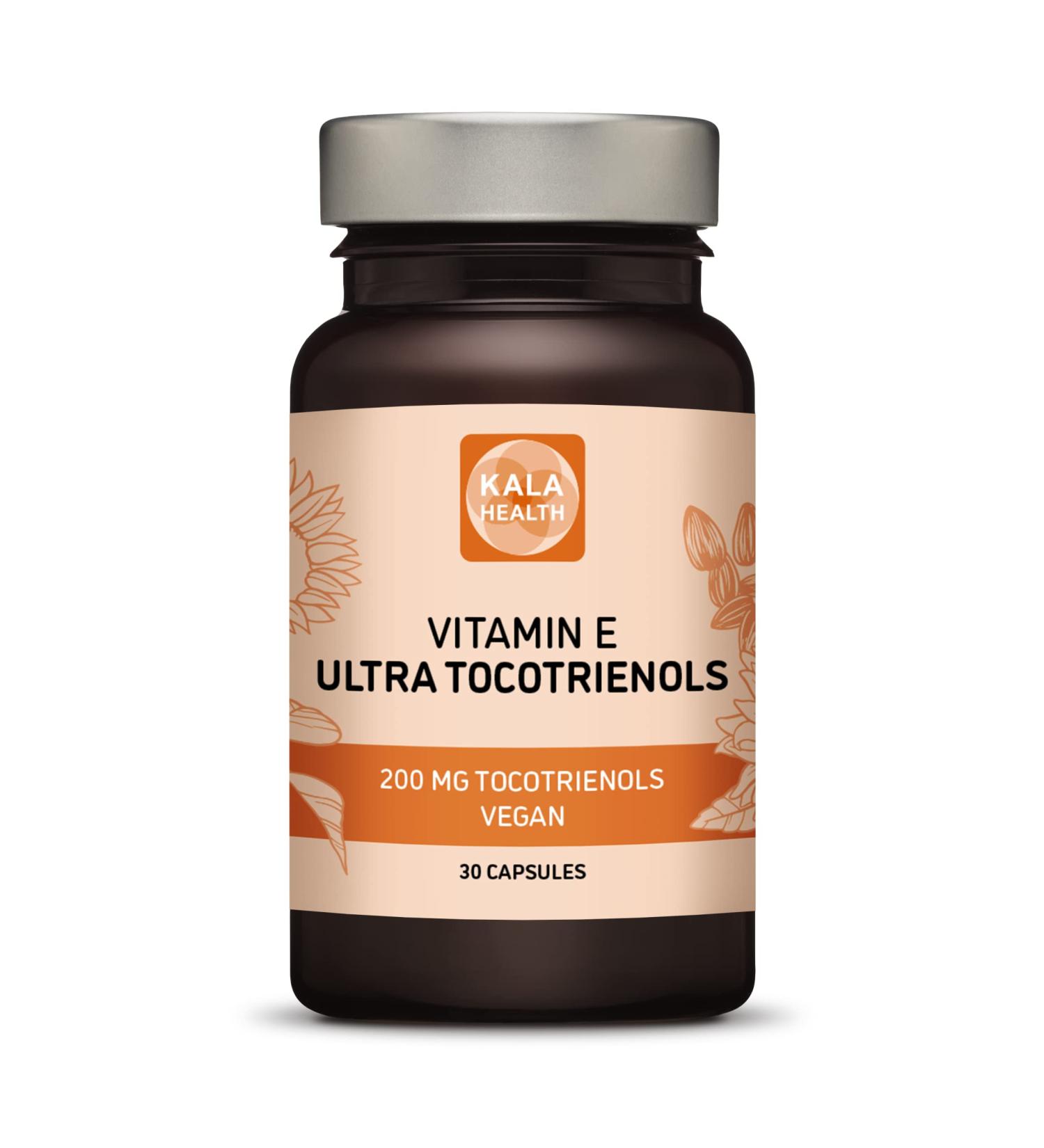 Kala Health Ultra Tocotrienol 200mg Vitamin E Complex - Vegan All 4 Tocotrienols: Alpha, Beta, Gamma, Delta - No Tocopherols - 30 Servings - Buy Online on GoSupps.com