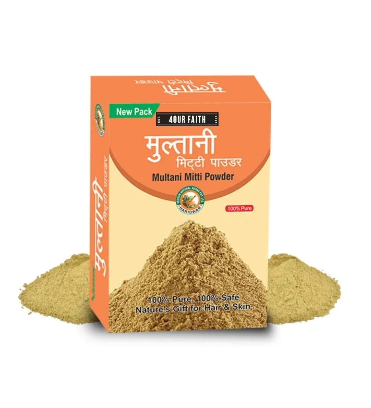 Multani Mitti PACK OF 200 GMS| Fullers Earth Powder For Face Pack| Natural Clay Mask Natural Mud Mask| Suits All Skin Types| Hydrating & Glowing | 100% Natural Clay Powder | Skin Tightening Face Pack