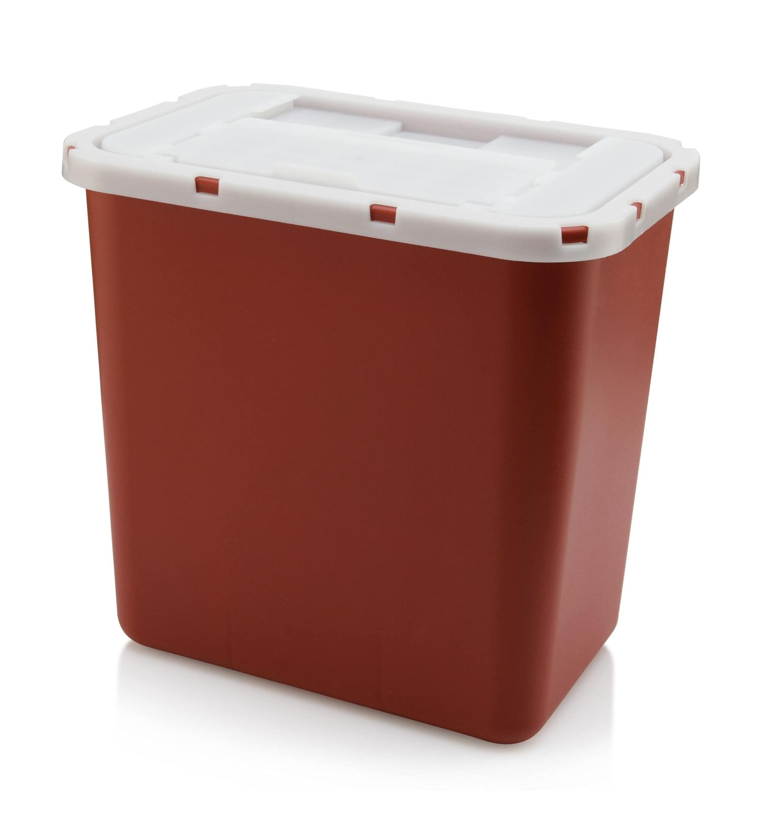 2 Gallon Professional Sharps Container for Safe Needle Disposal | Puncture-Resistant Biohazard Waste Box | Home & Professional Use | Includes Bio Disposal Guide | 1 Pack - Buy Online on GoSupps.com